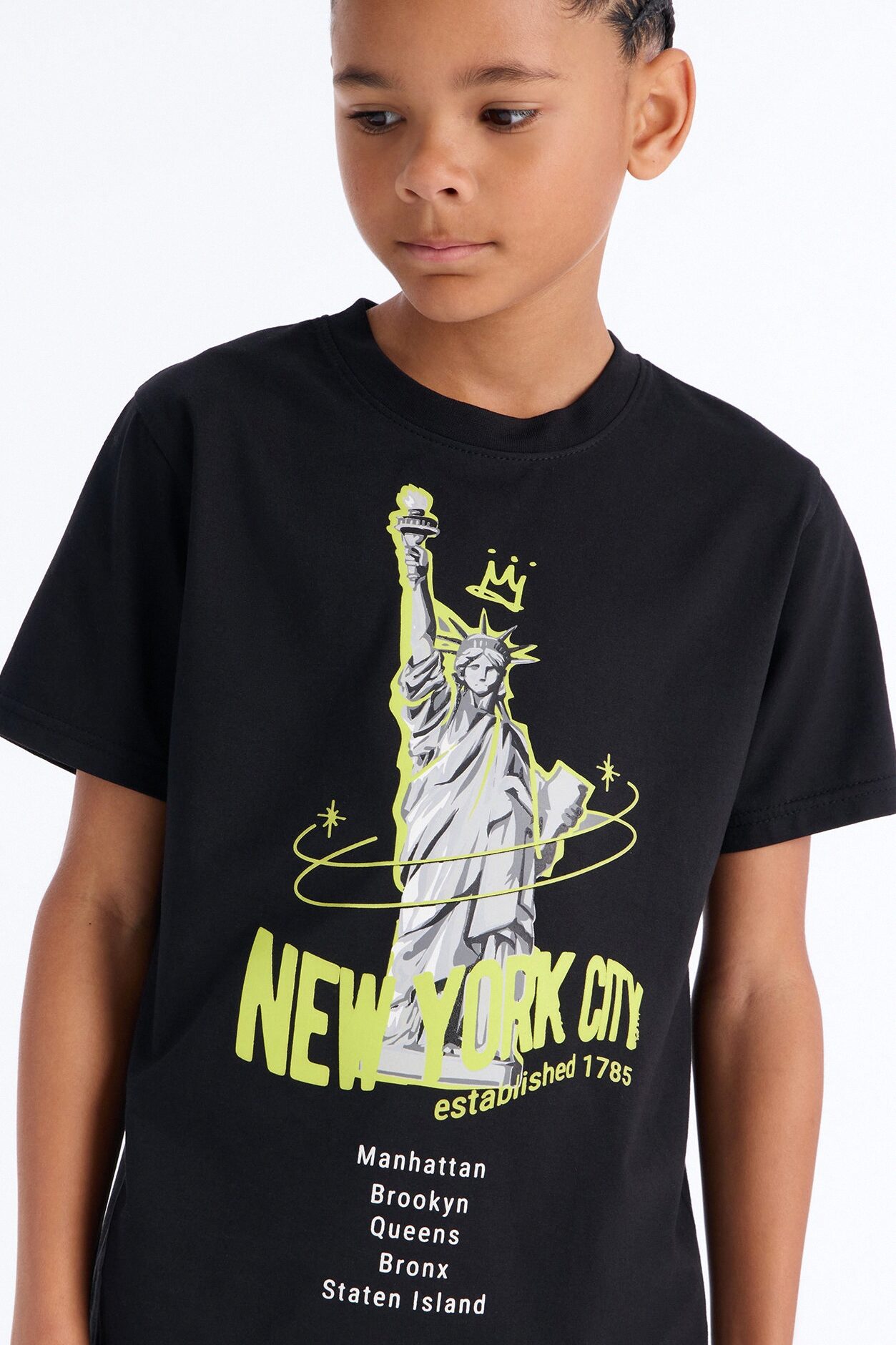 Mini NYC Things Mesh Short Set - Black/combo