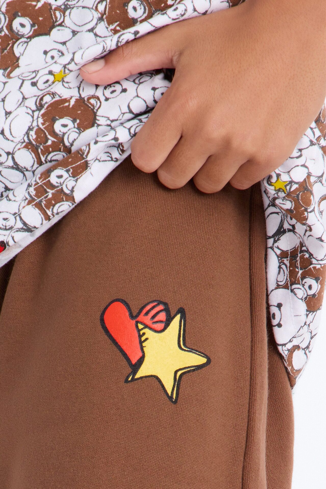 Mini Bears Everywhere Short Set - Brown/combo