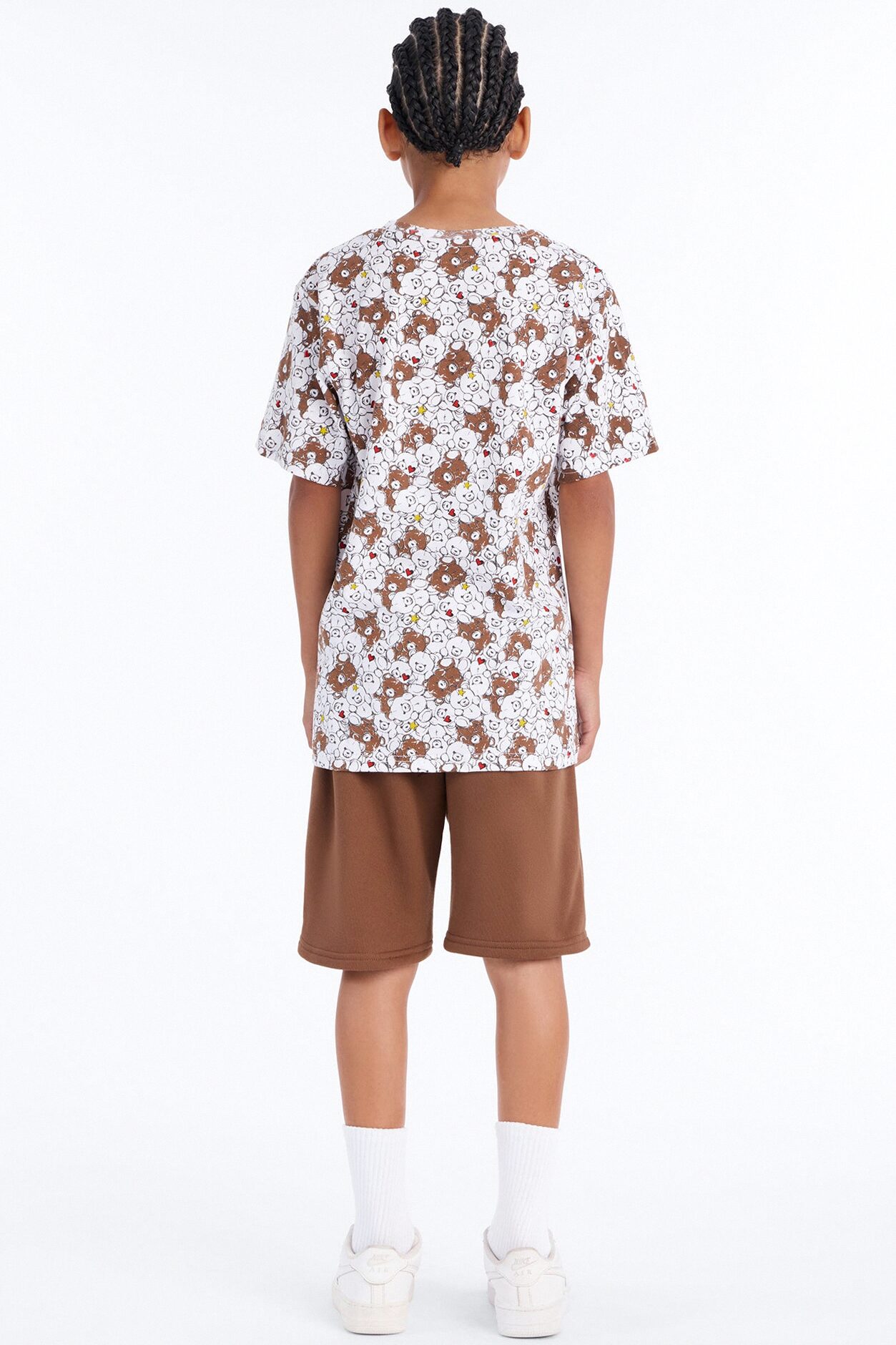 Mini Bears Everywhere Short Set - Brown/combo