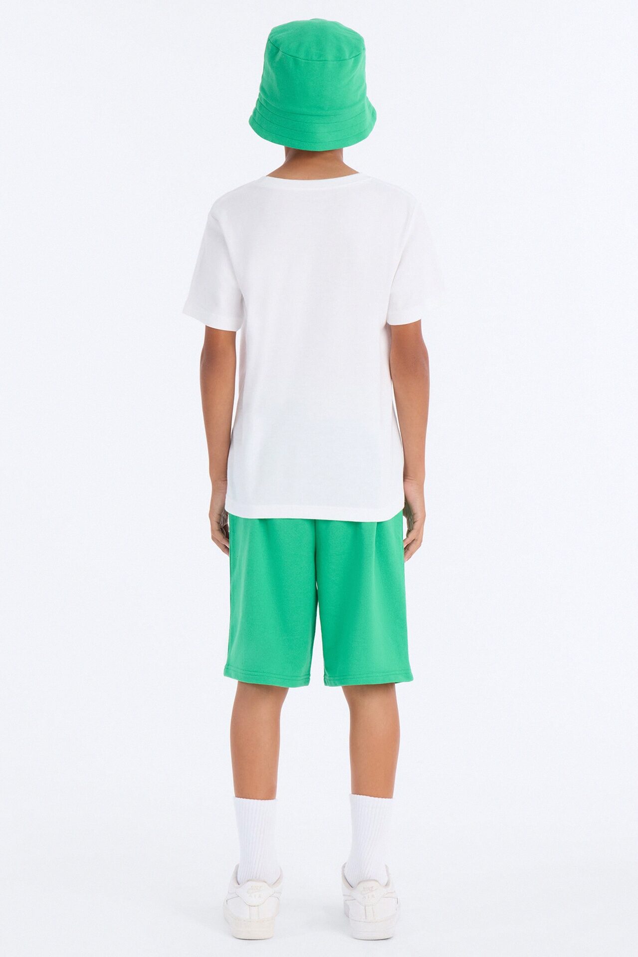 Mini Stay Humble And Hustle Short Set With Bucket Hat - White/combo