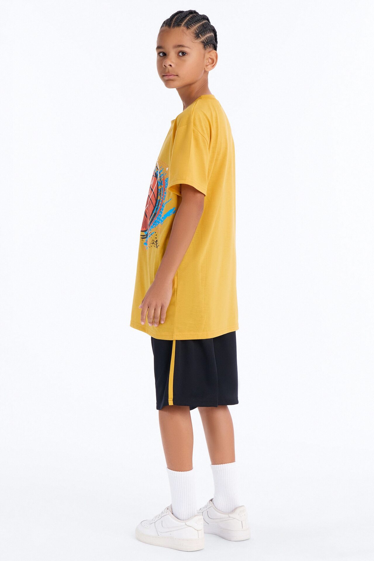 Mini Keep On Ballin' Short Set - Yellow/combo
