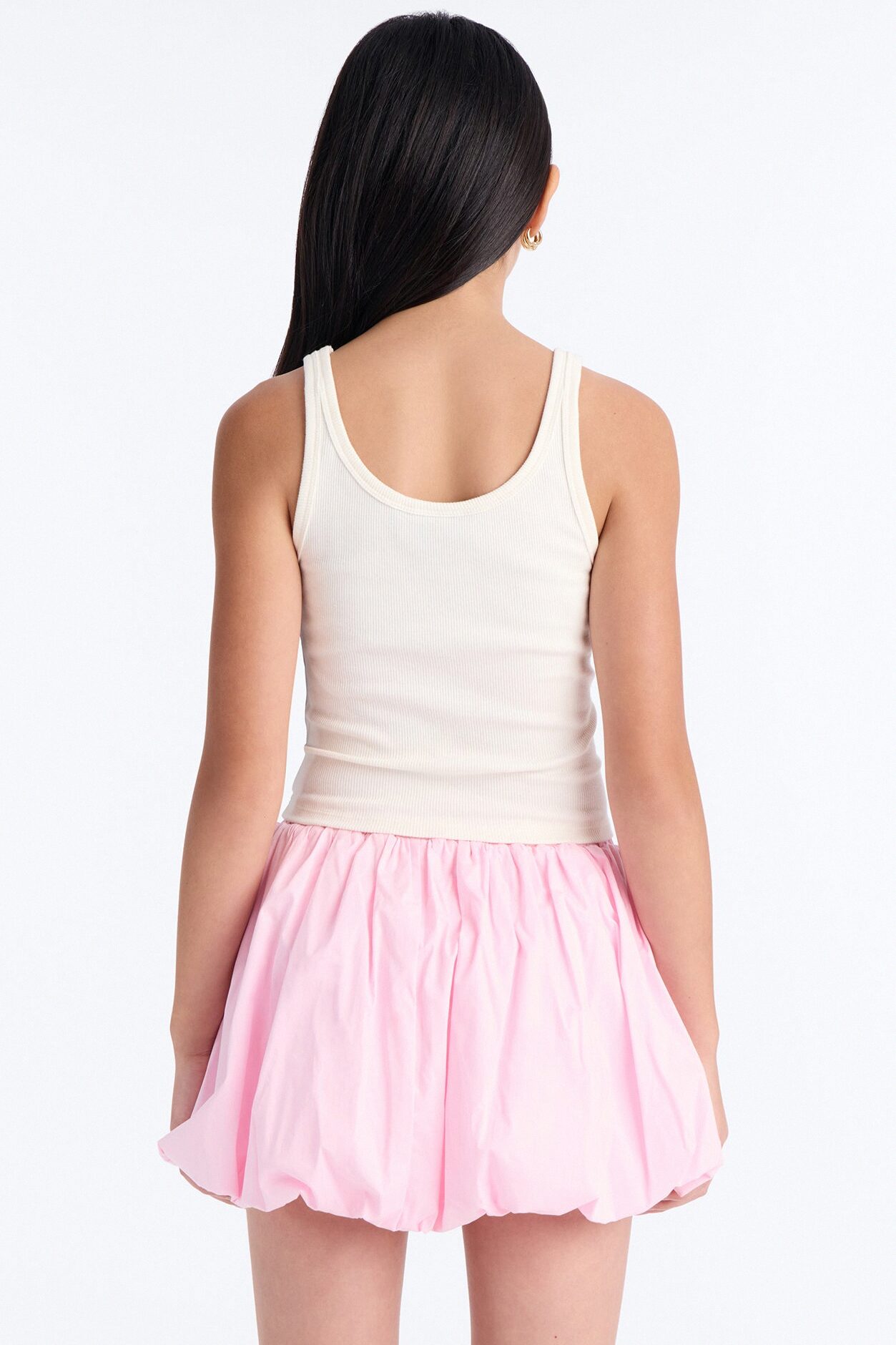 Mini Von Dutch Custom Cycles Ribbed Tank Top - Cream