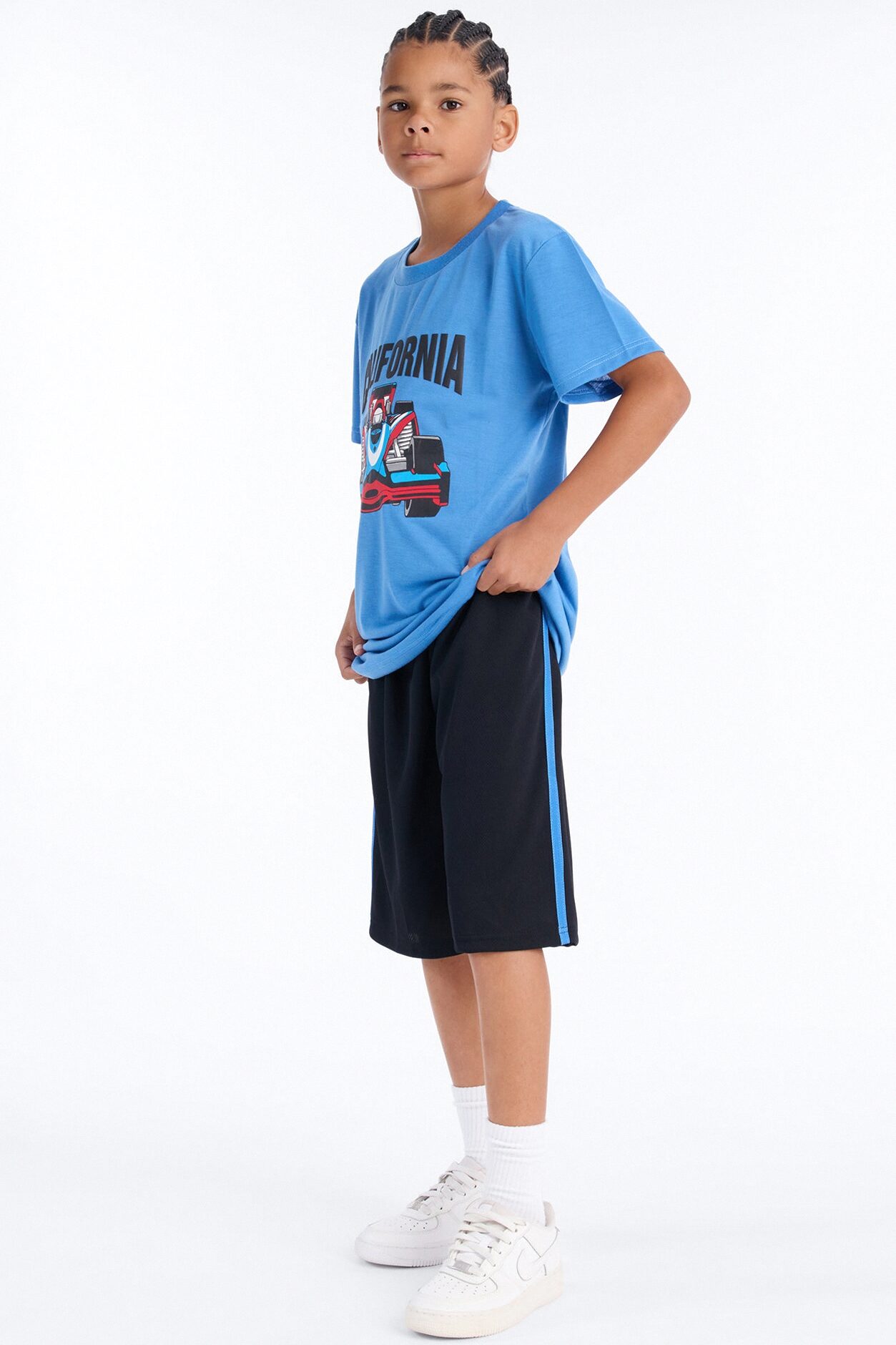 Mini California Racing Short Set - Blue/combo