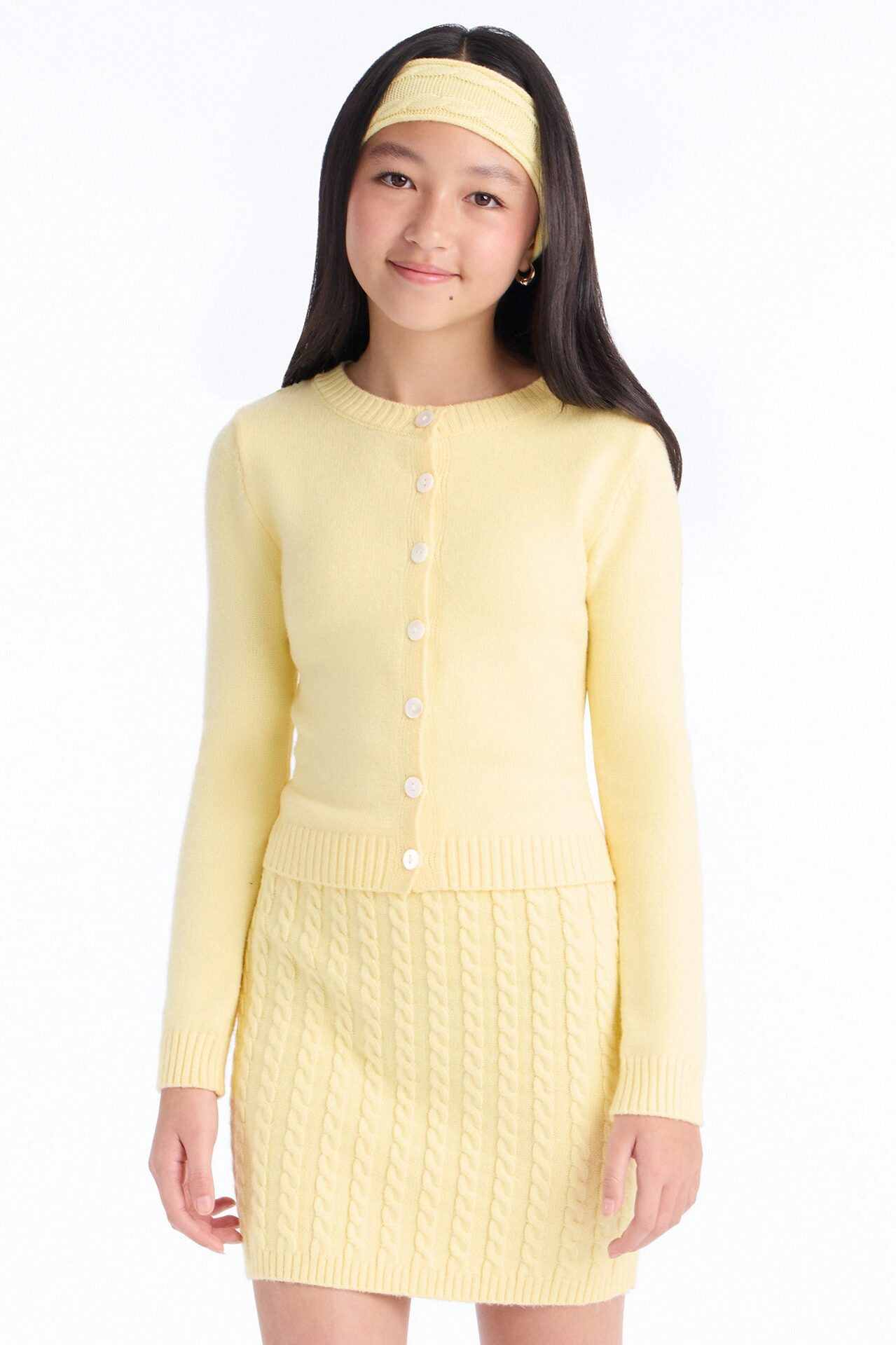 Mini Karmen Sweater 3 Piece Skirt Set - Yellow