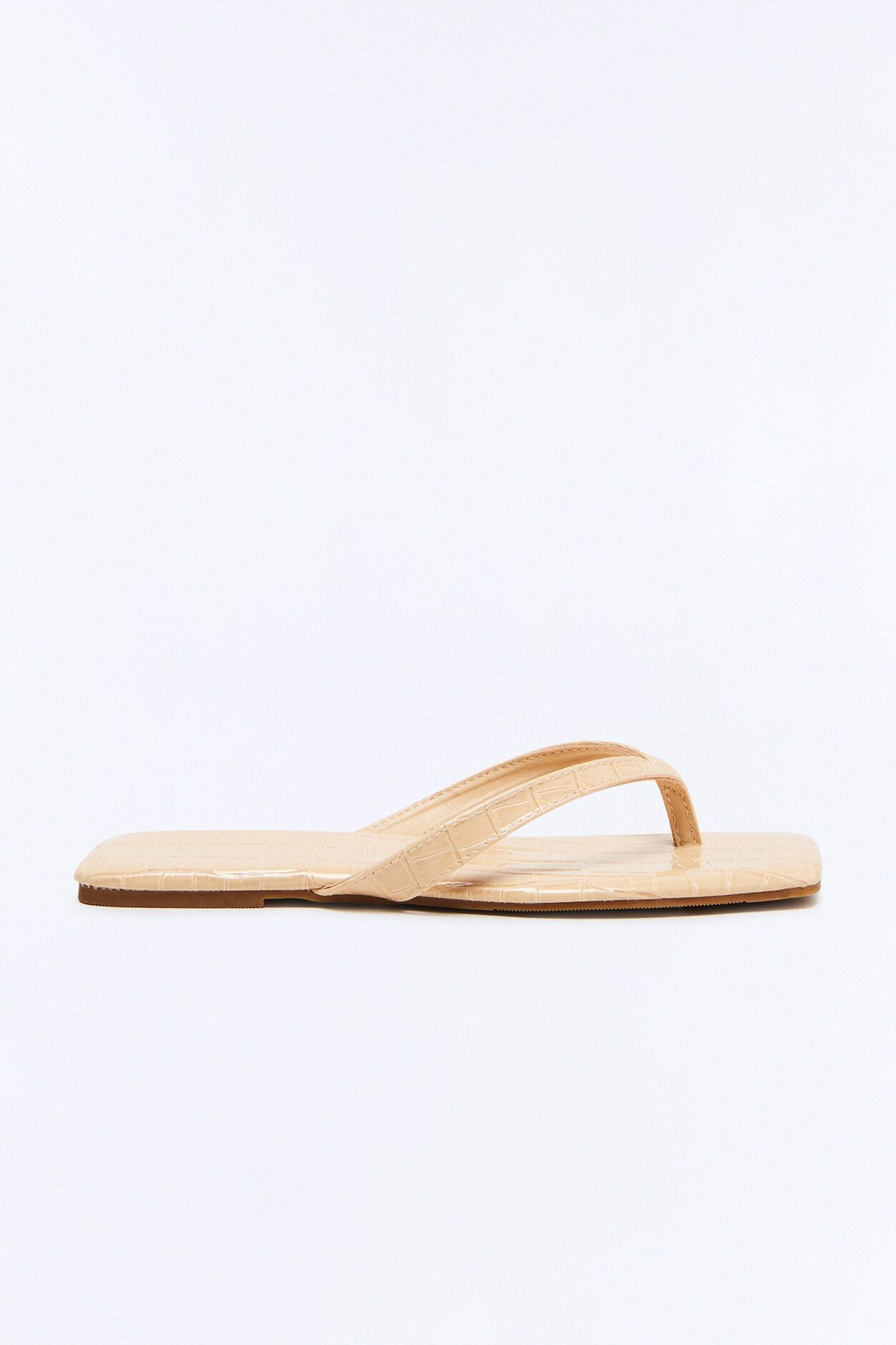 Capeside Square Toe Flip Flops - Beige