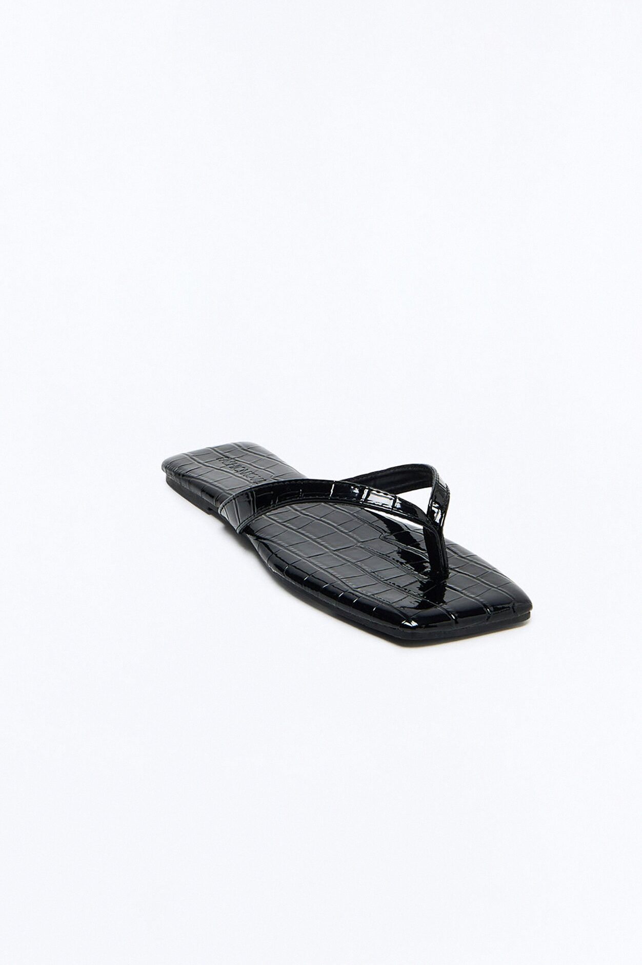 Capeside Square Toe Flip Flops - Black
