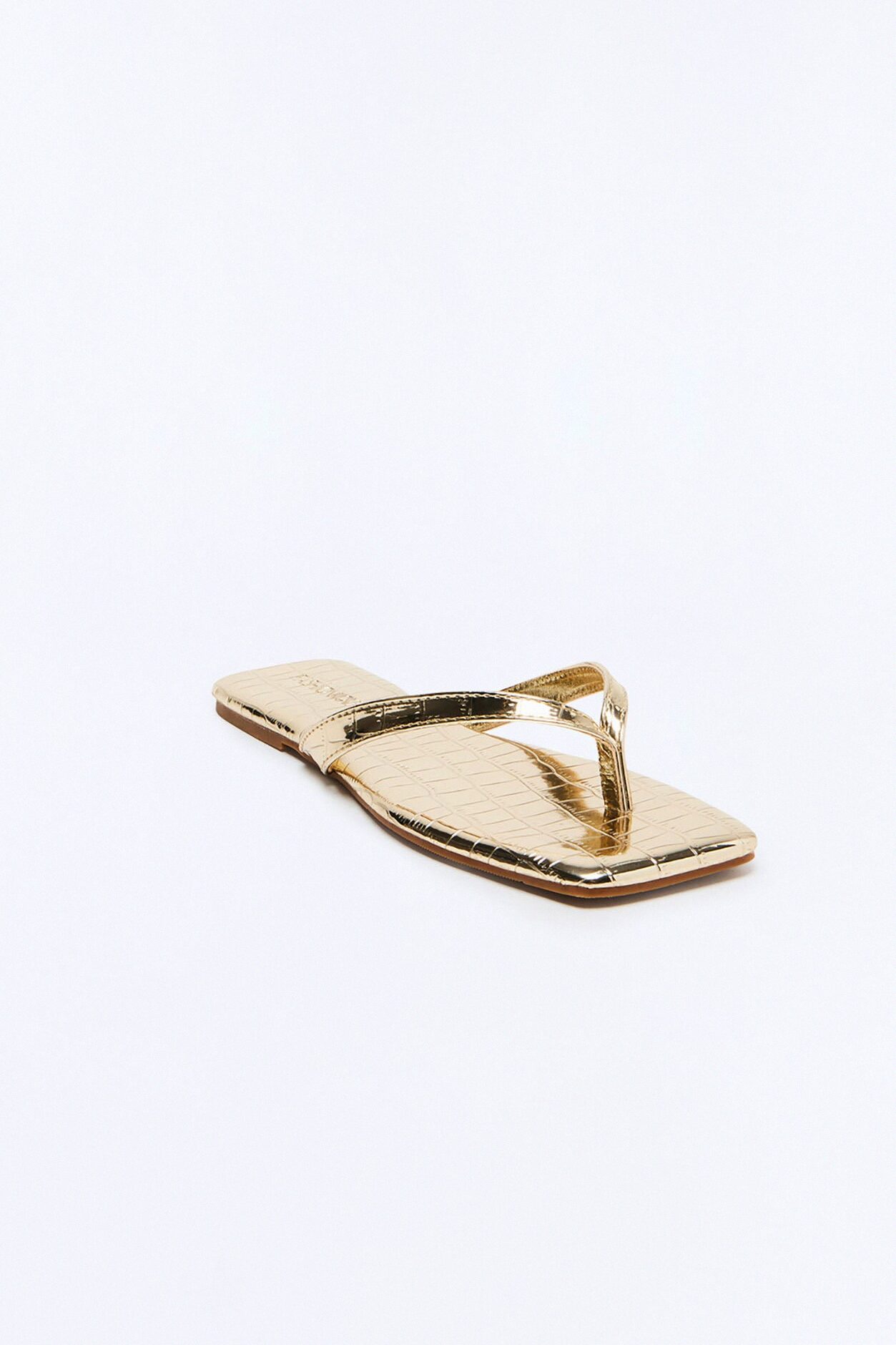 Capeside Square Toe Flip Flops - Gold
