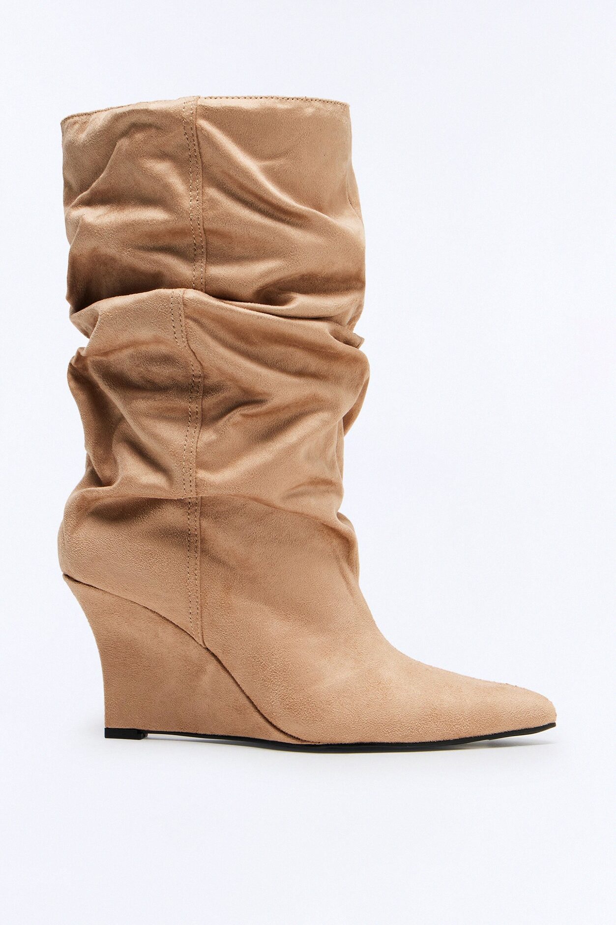 Brynn Slouch Booties - Taupe