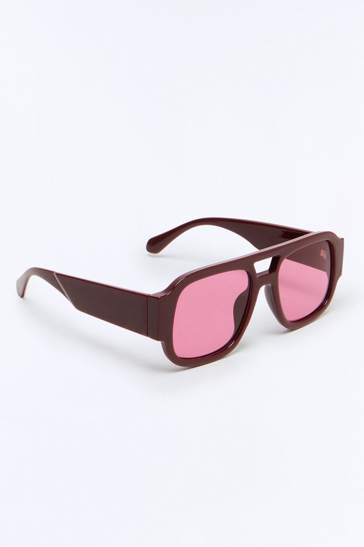 Jet Set Aviator Sunglasses - Burgundy