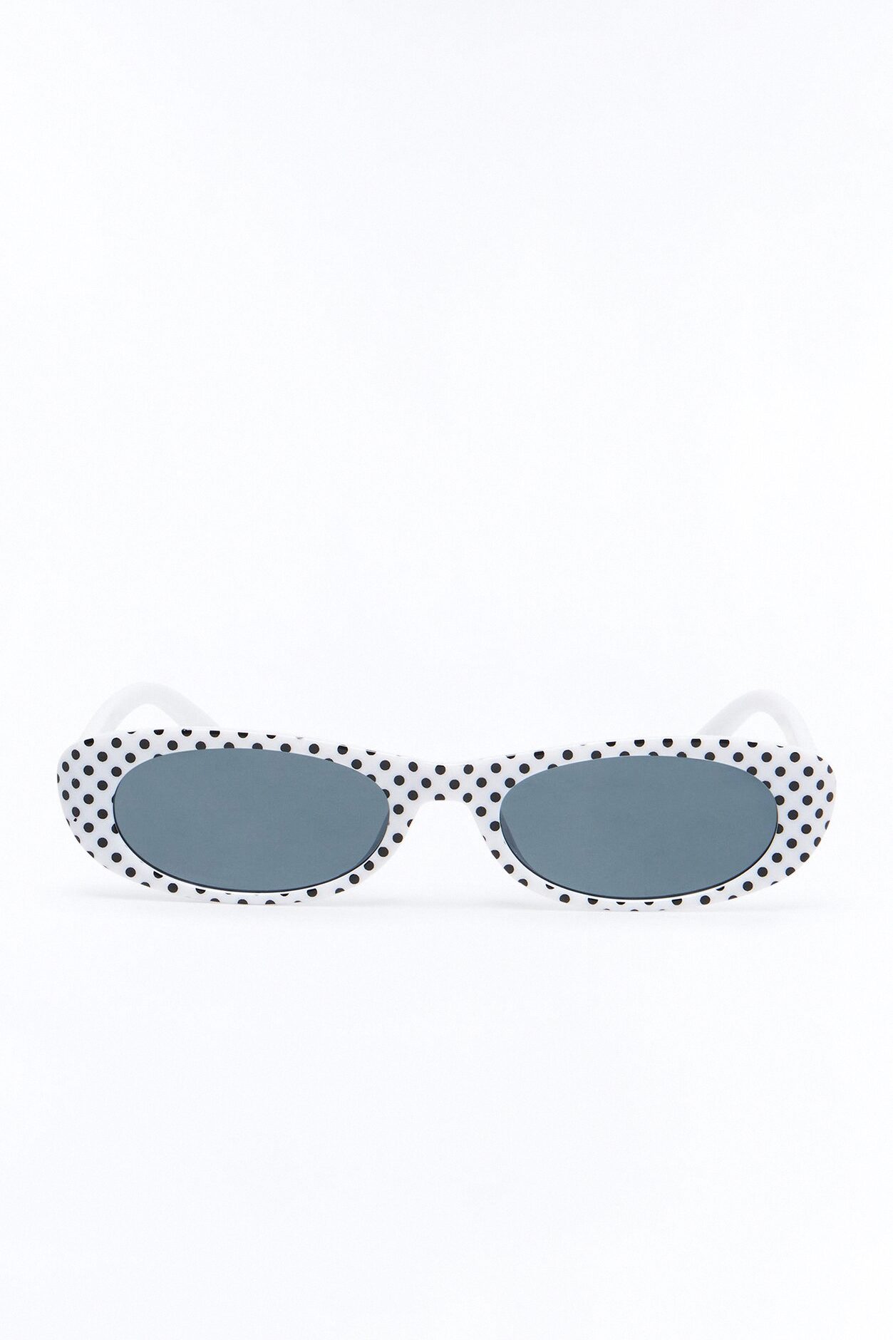 Huda Cat Eye Sunglasses - White/Black