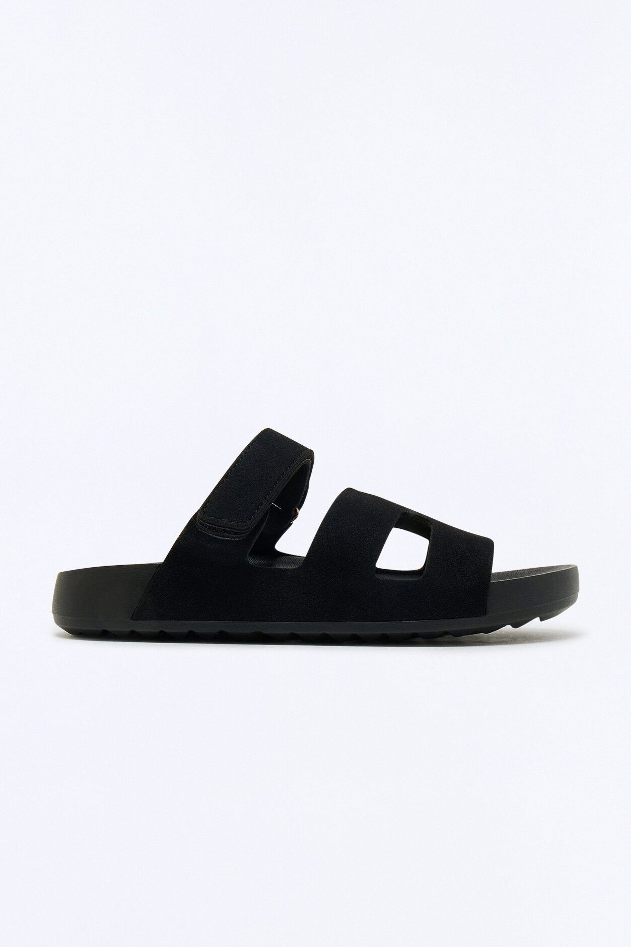 Mack Faux Suede Slides - Black