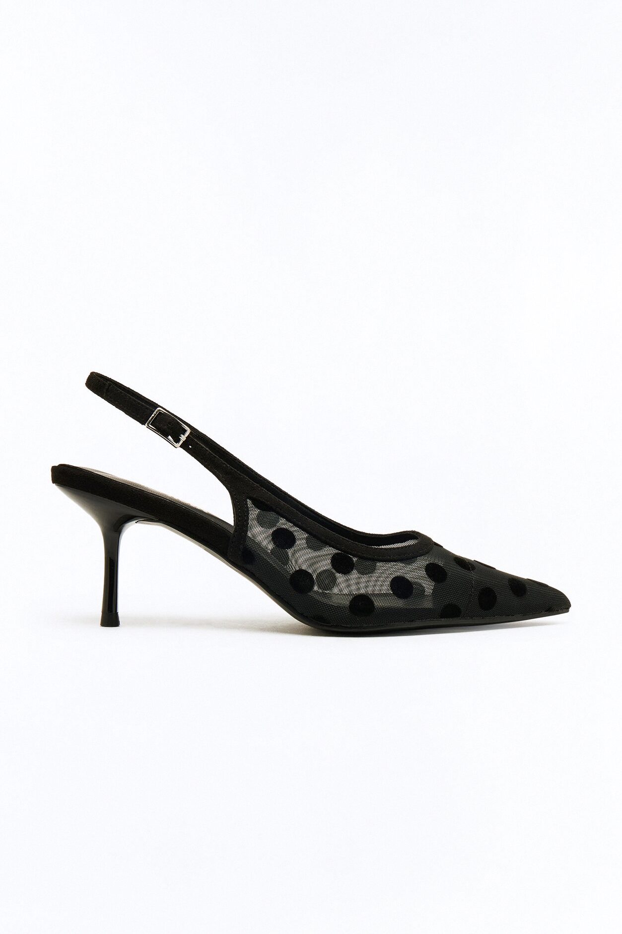 Charter Mesh Slingback Pumps - Black