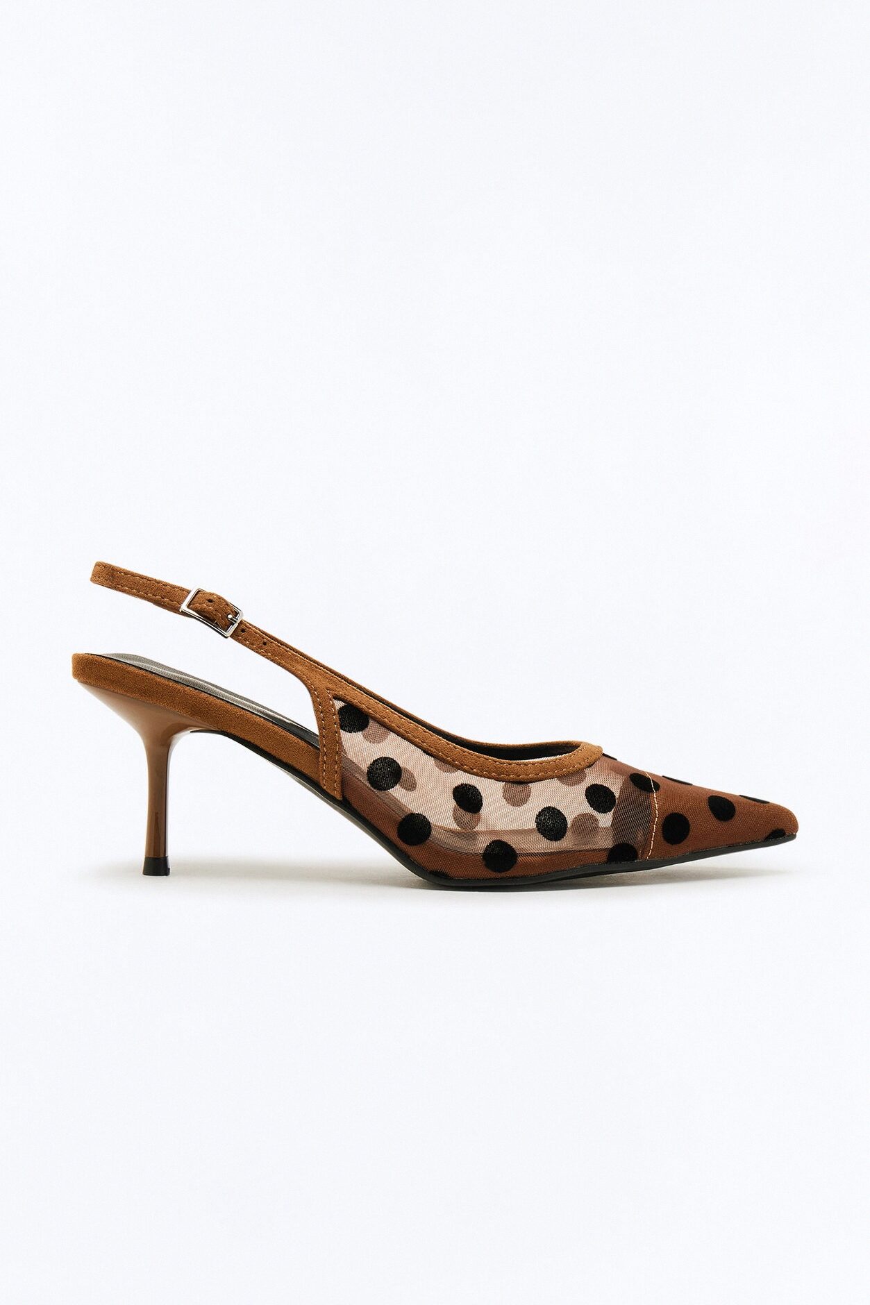 Charter Mesh Slingback Pumps - Brown
