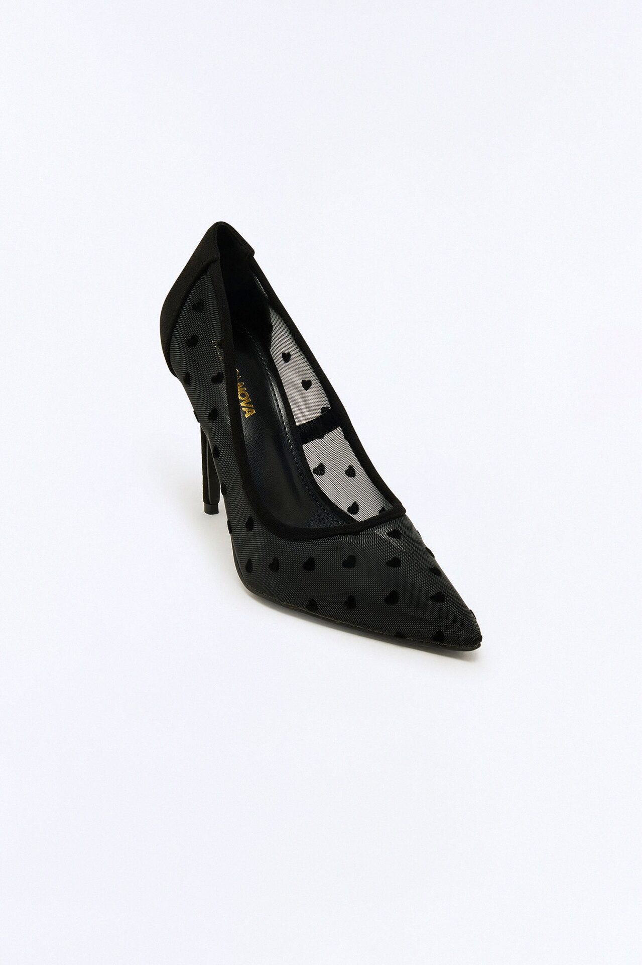 Jar Of Hearts Mesh Pumps - Black