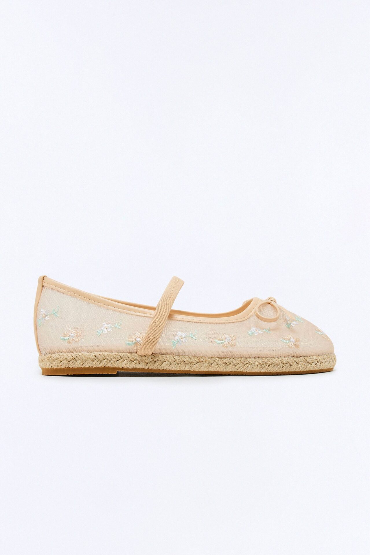 Mini Delilah Mesh Espadrilles - Beige
