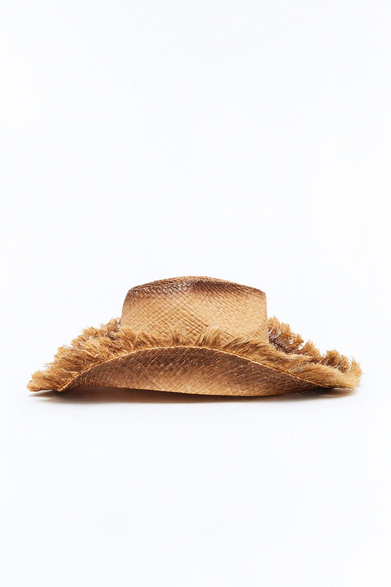 Rodeo Fluff Straw Cowboy Hat - Natural/Combo