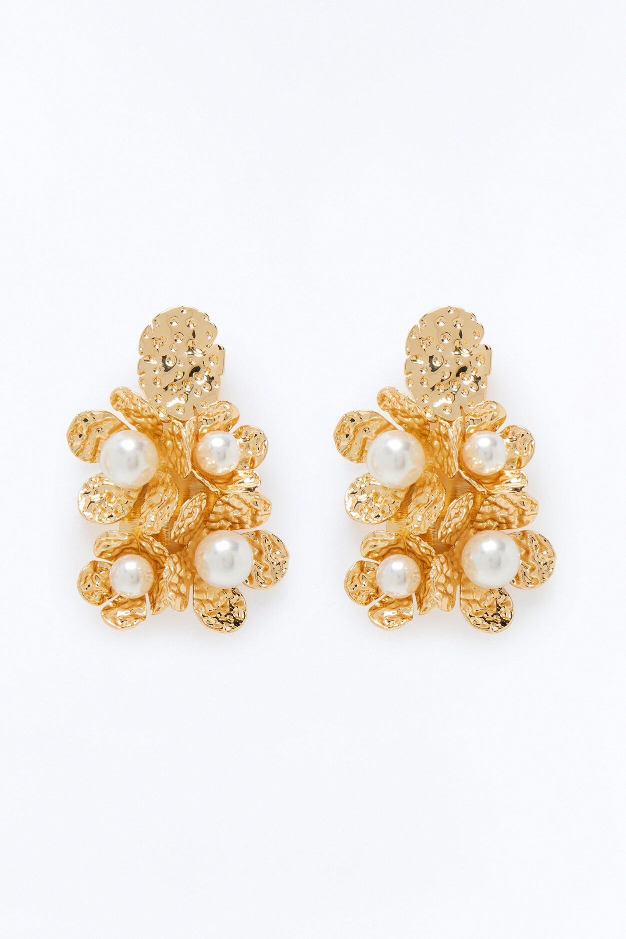 Jardin De Flor Drop Earrings - Gold