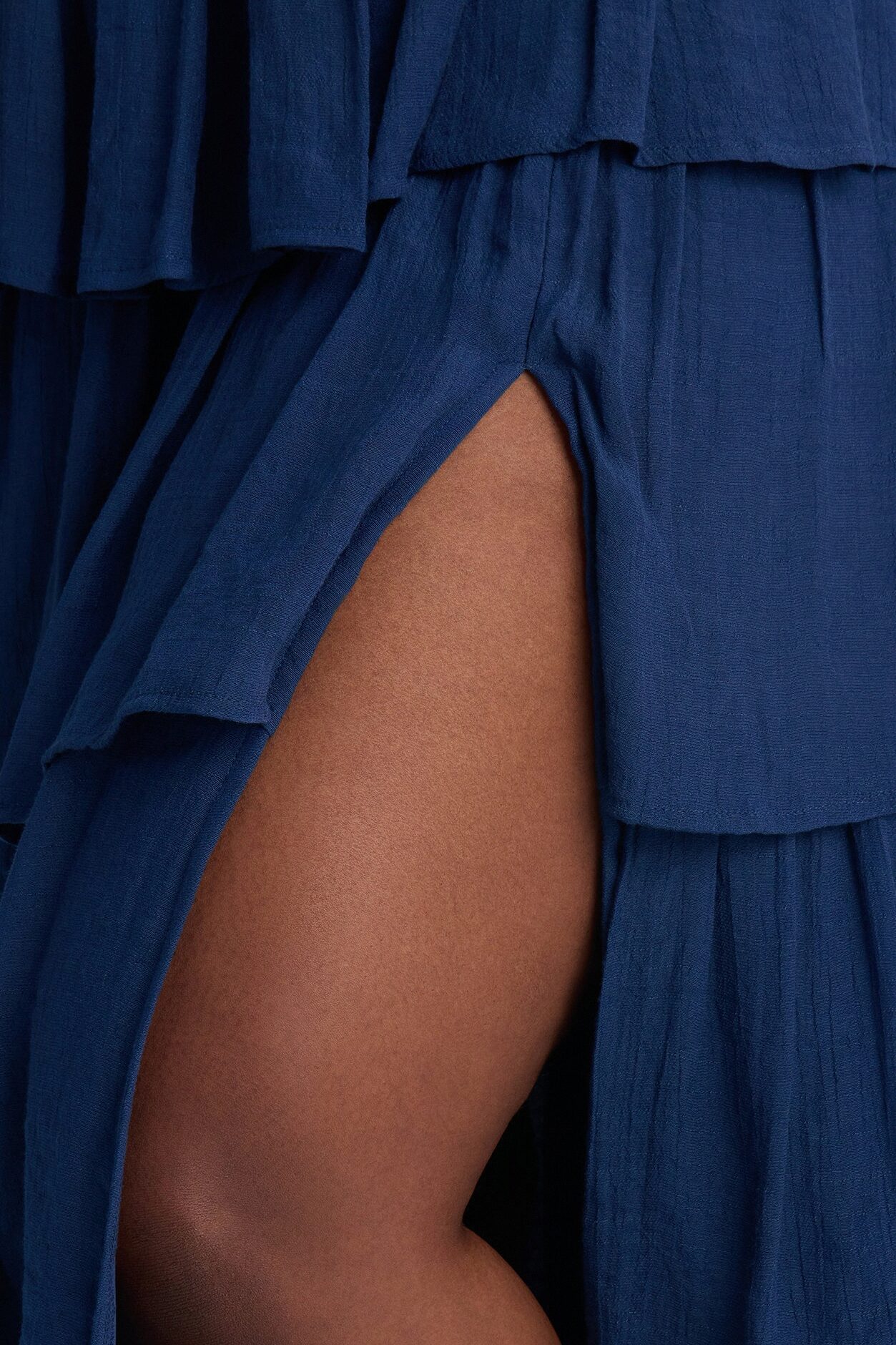 Tatum Tiered Strapless Maxi Dress - Navy