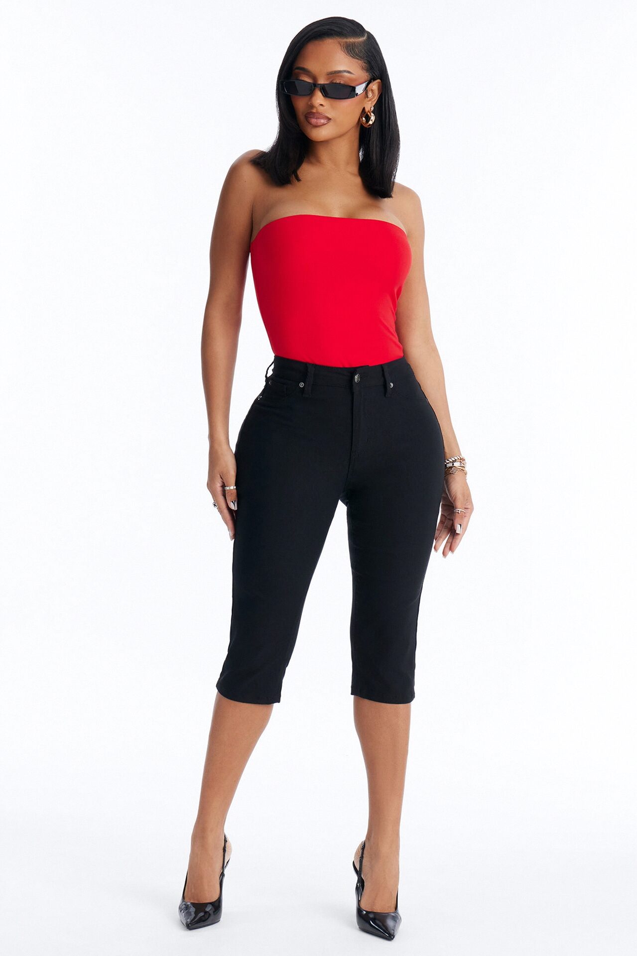 Veronica Double Lined Tube Top - Red