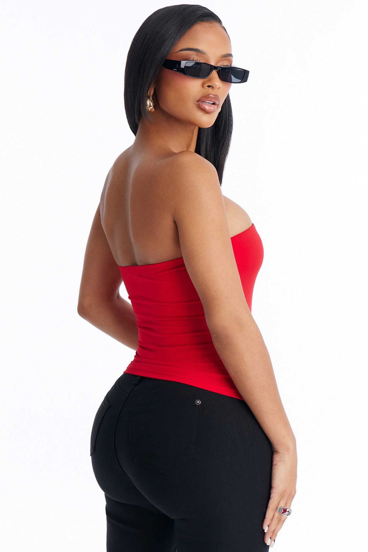 Veronica Double Lined Tube Top - Red