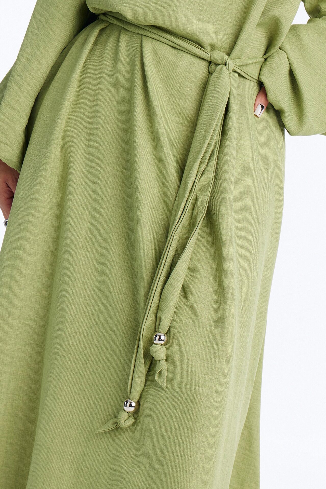 Tianna Tie Waist Maxi Dress - Chartreuse