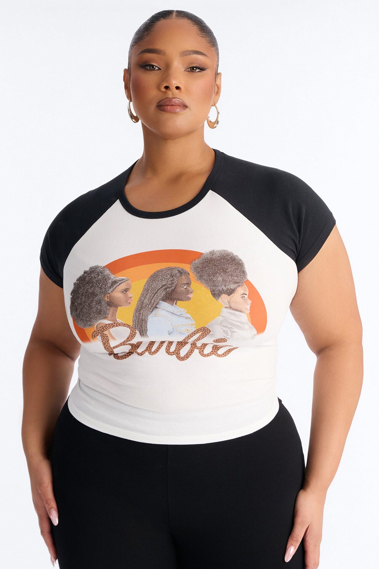Barbie BHM Raglan Baby Tee - White
