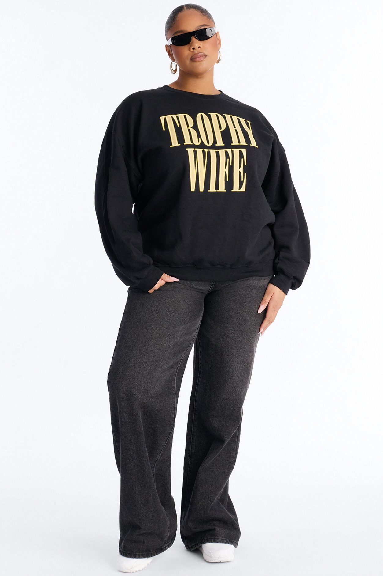 Trophy Wife Fleece Sweatshirt - Black