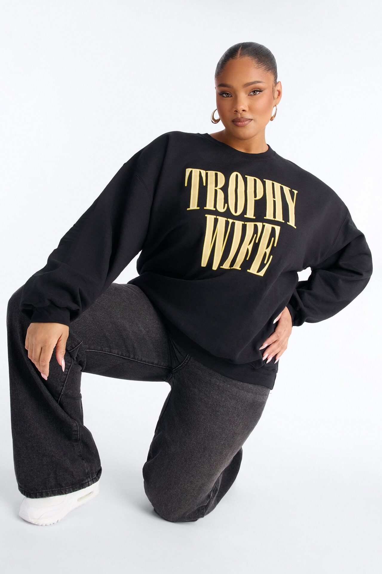 Trophy Wife Fleece Sweatshirt - Black