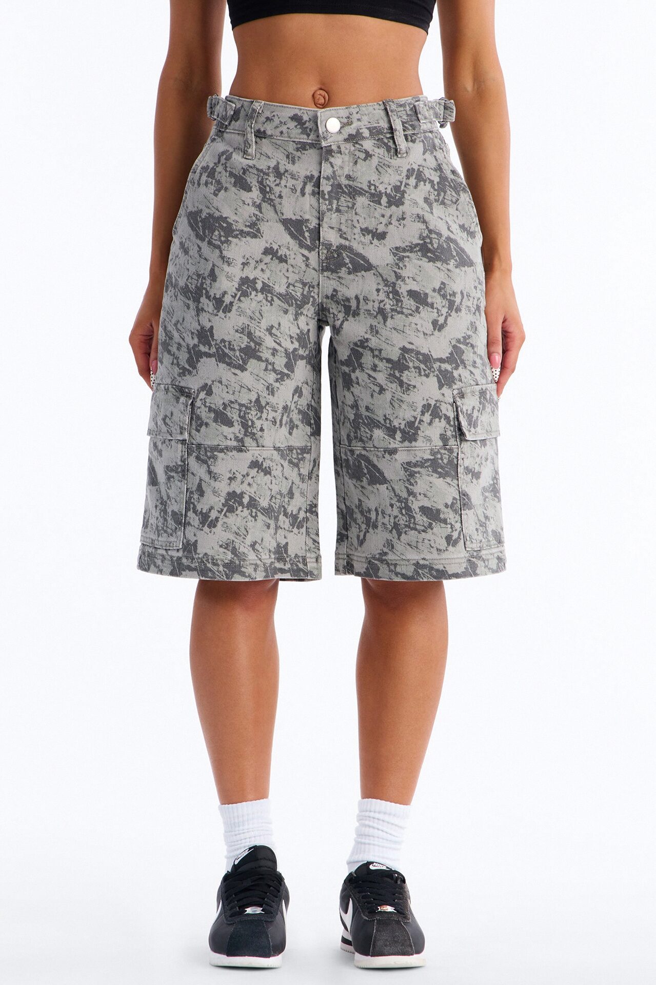 In Formation Camo Denim Jorts - Camouflage