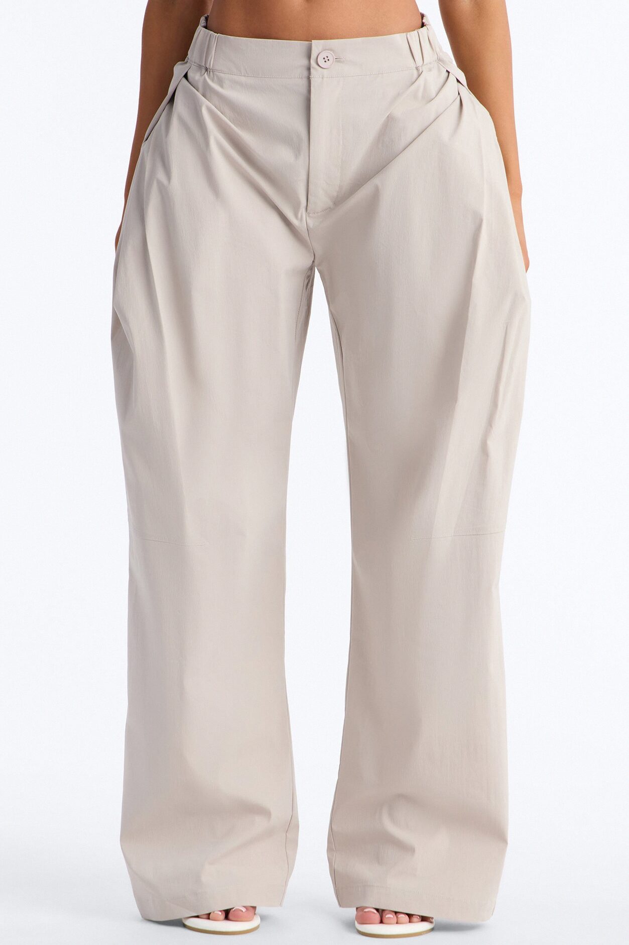 Slick Moves Only Windbreaker Barrel Pant 31″ - Light Grey