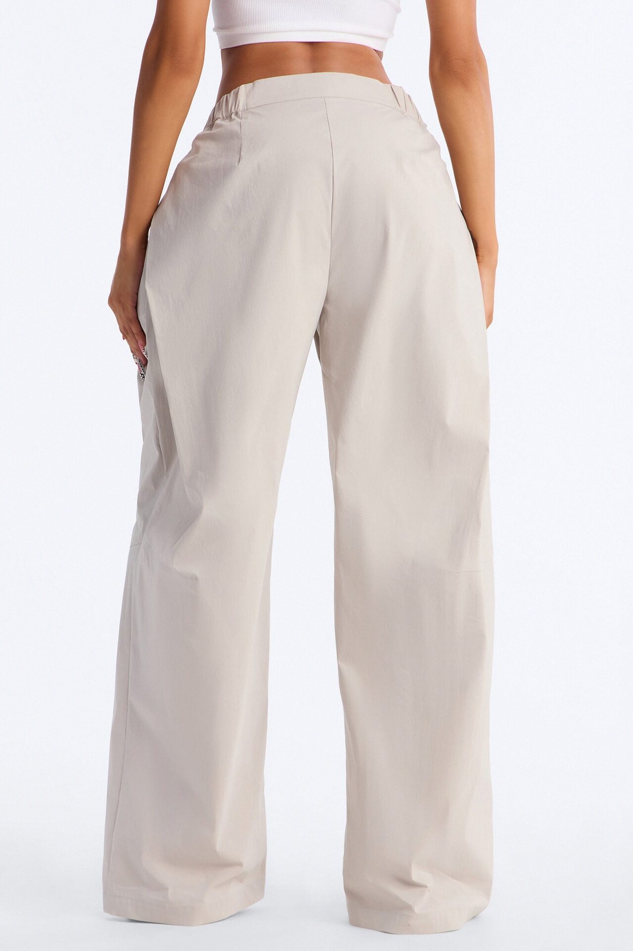 Slick Moves Only Windbreaker Barrel Pant 31″ - Light Grey