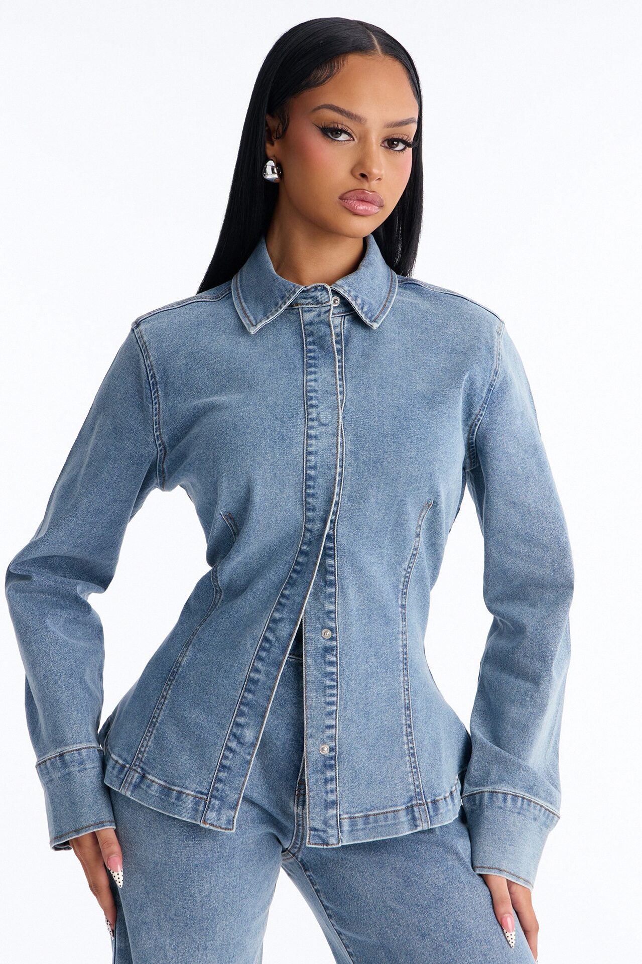 Drew Denim Pant Set - Medium Wash
