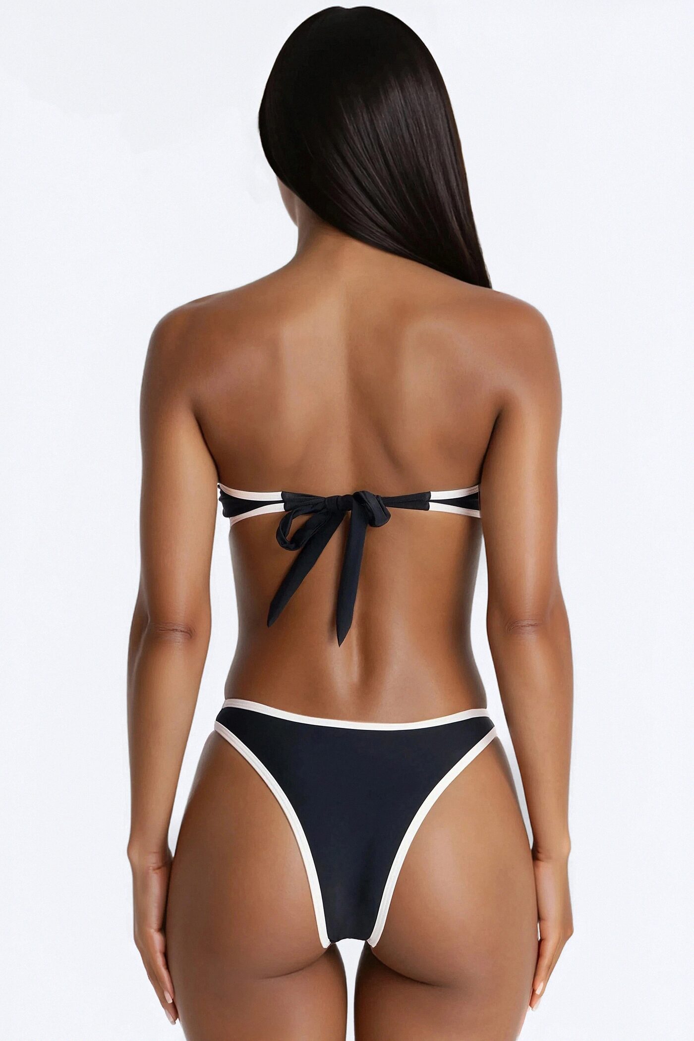 Harper Hardware Contrast Trim 2 Piece Bikini - Black/White