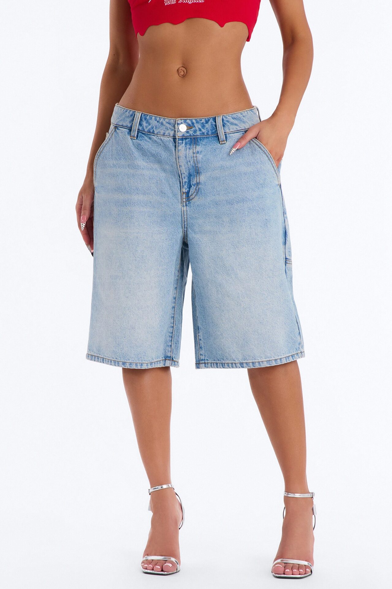 Kendale Non Stretch Denim Jorts - Light Wash