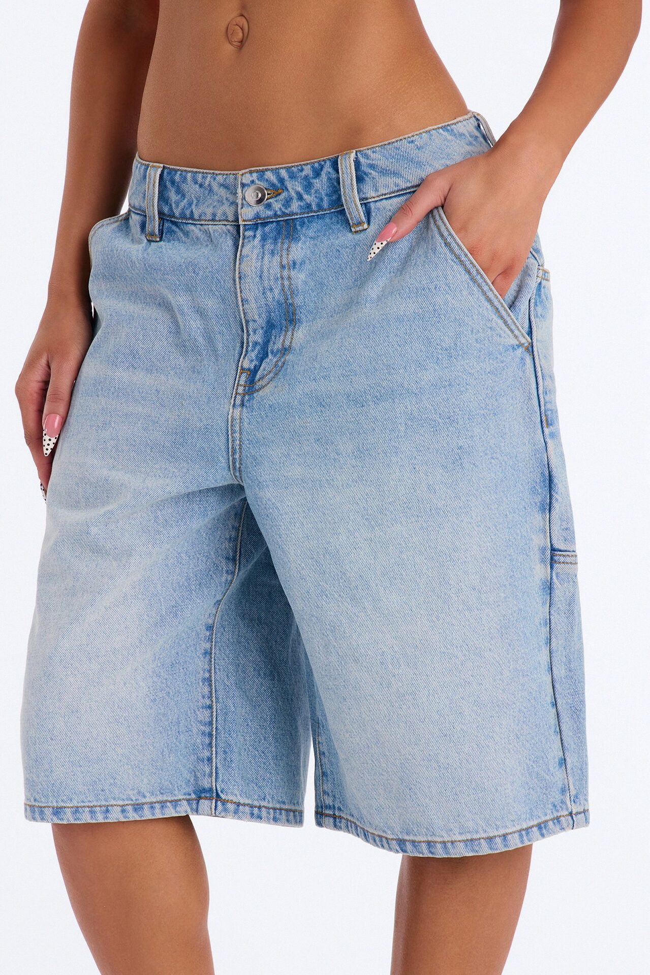 Kendale Non Stretch Denim Jorts - Light Wash
