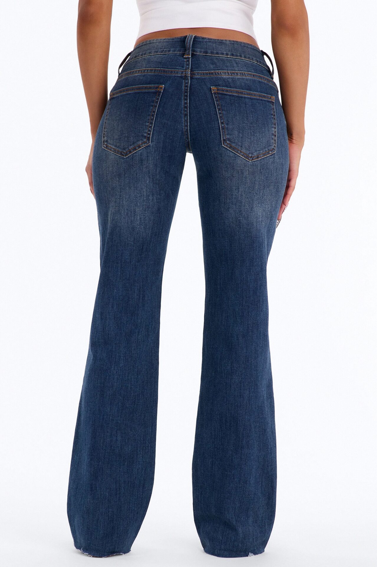 Carlisle Low Rise Straight Leg Jeans - Dark Wash
