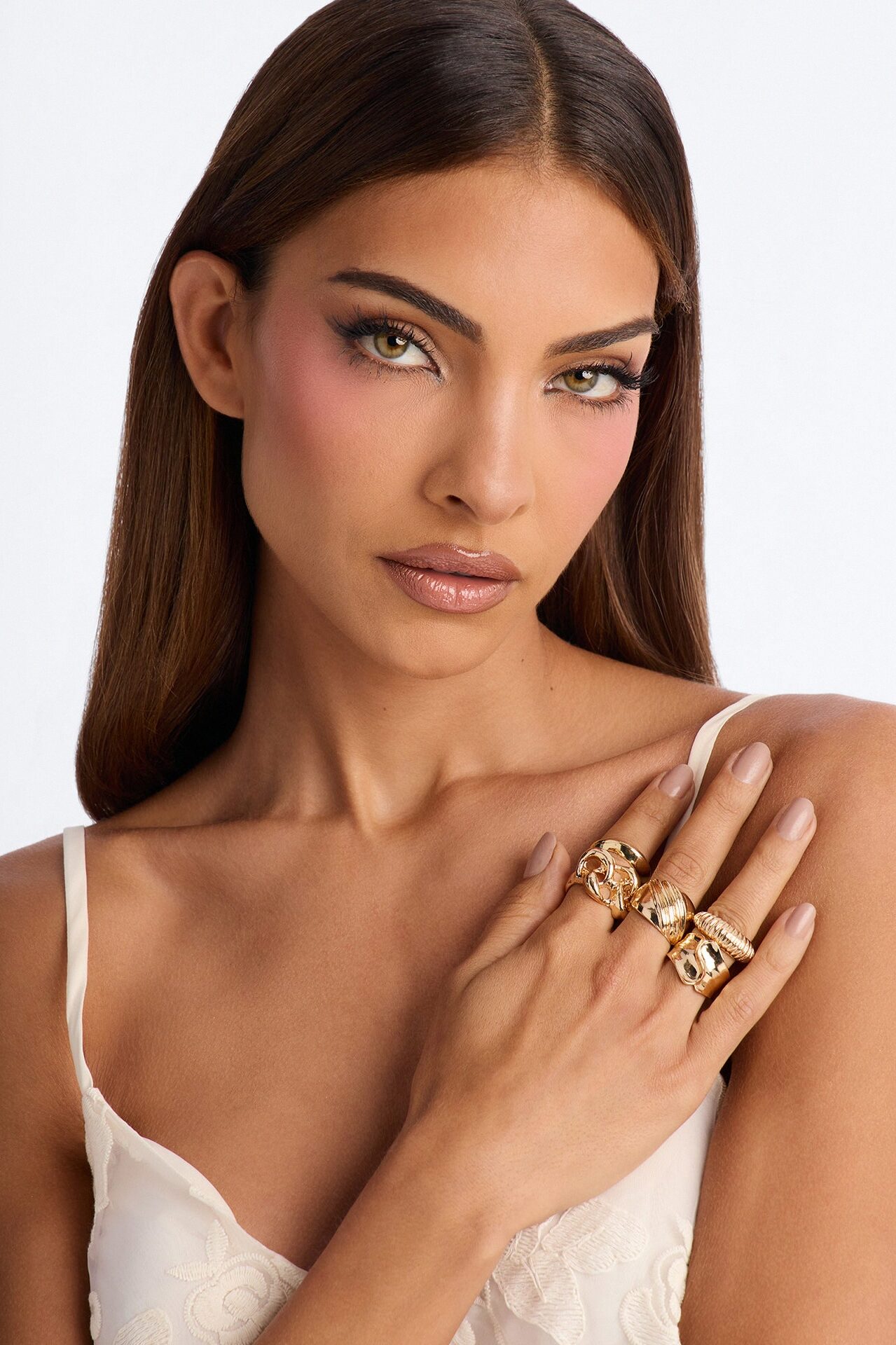 Avoid It Hardware 5 Piece Ring Set - Gold