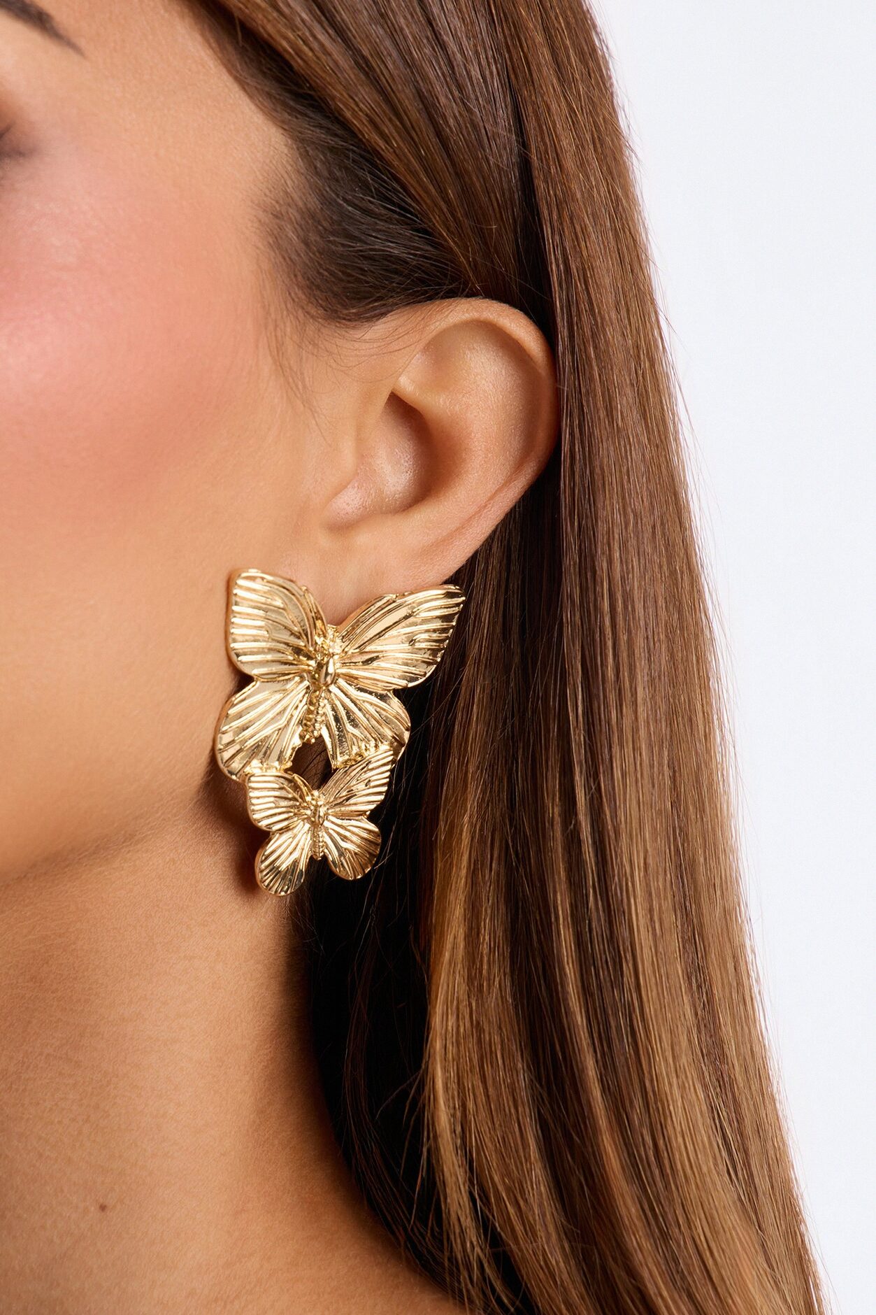 Butterfly Beauty Hardware Earrings - Gold