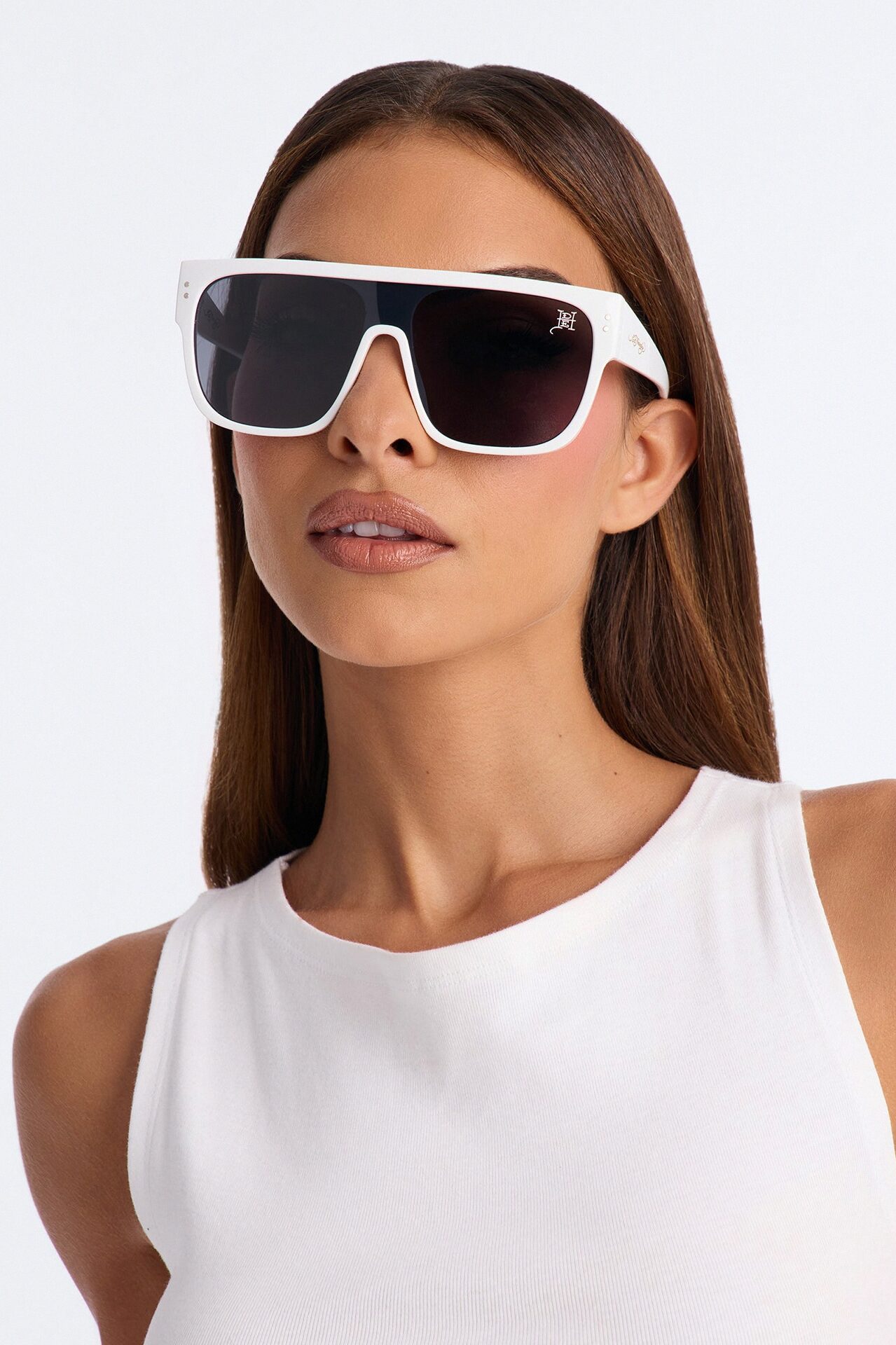 Future Tense Ed Hardy Shield Sunglasses - White
