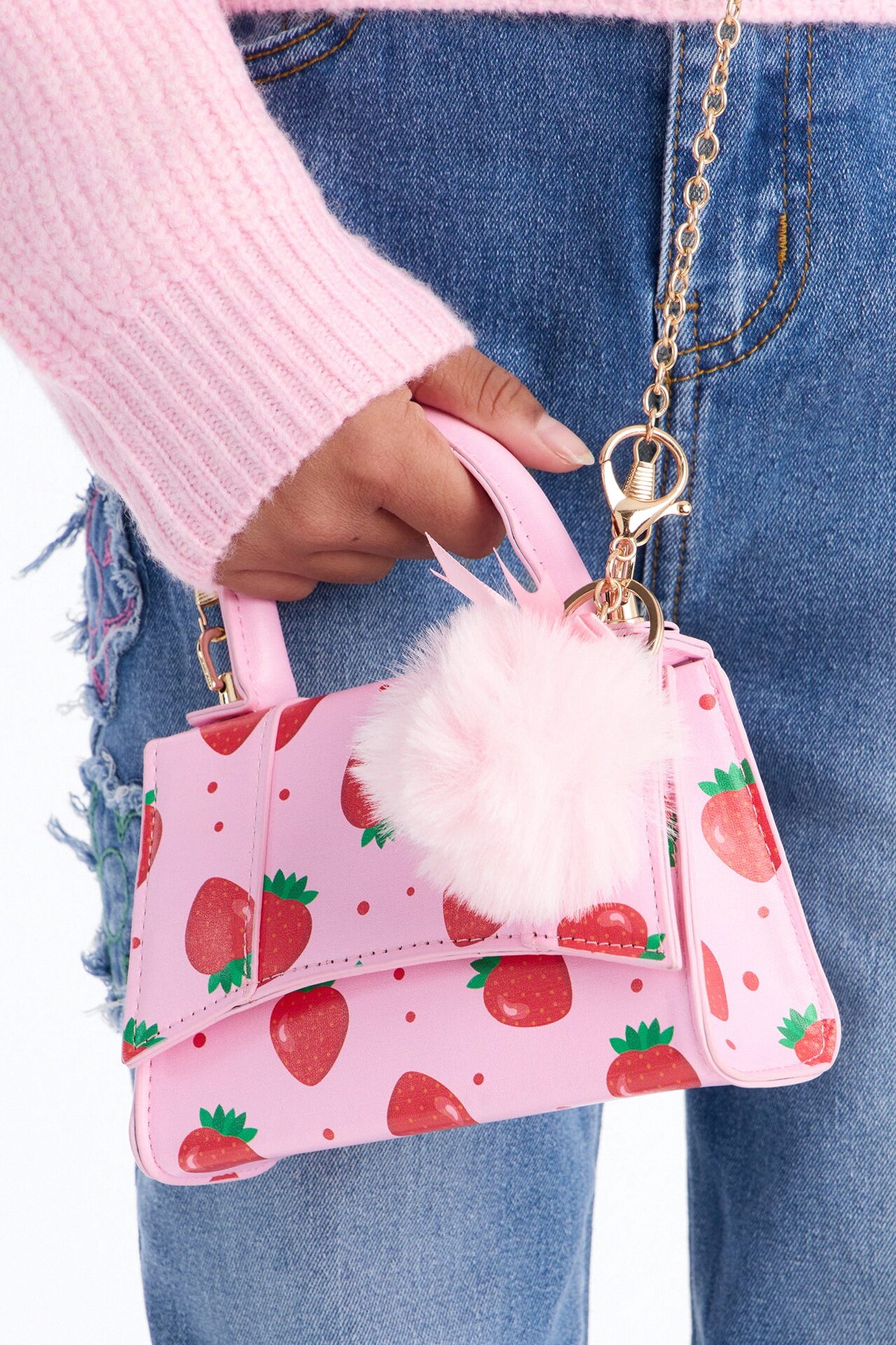 Mini Sweetest Strawberry Handbag - Pink