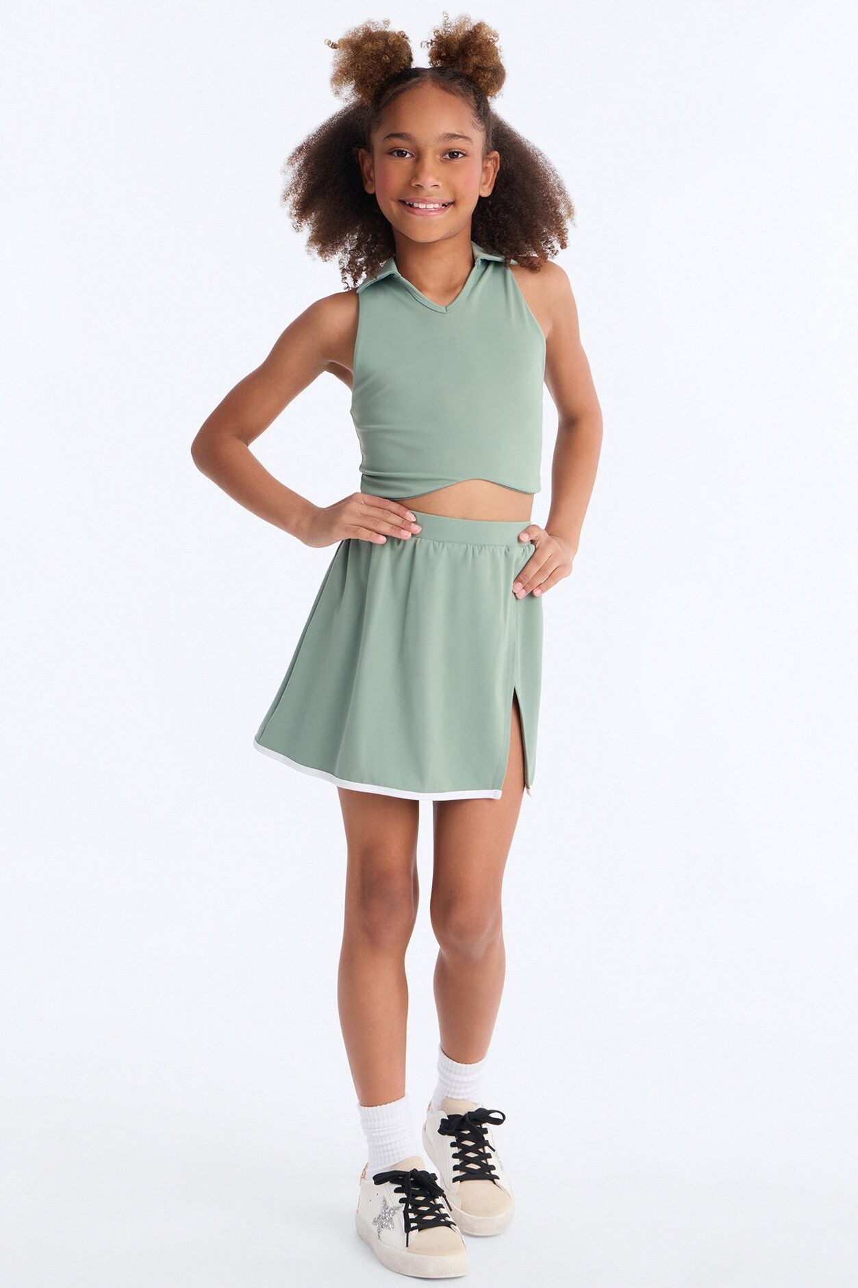 Mini Sweet Serve Skort Set - Sage