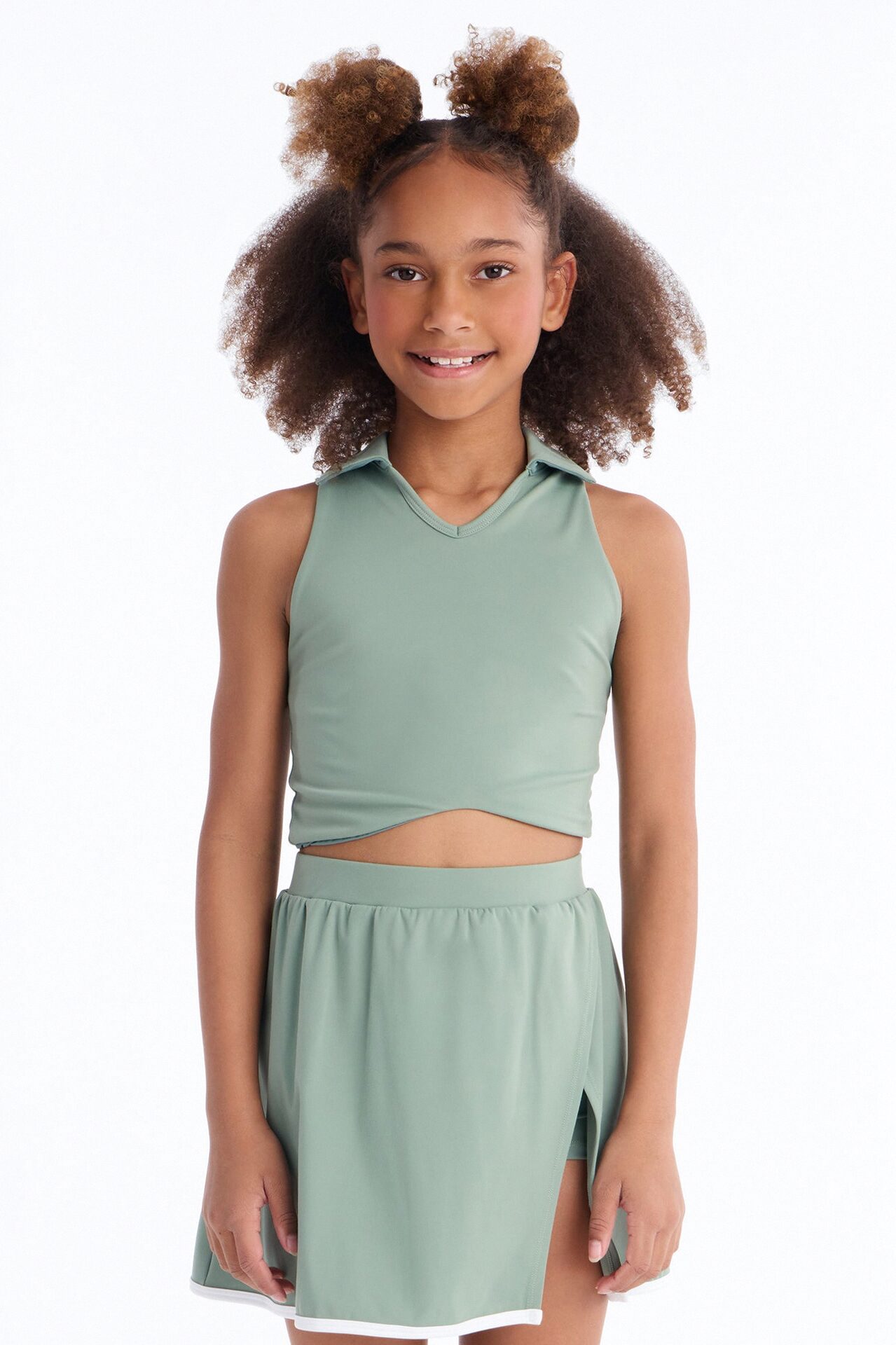 Mini Sweet Serve Skort Set - Sage