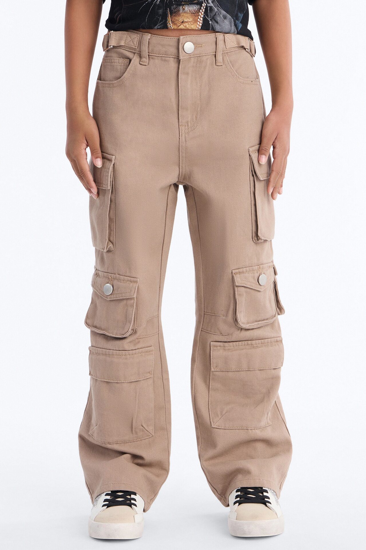 Mini Count On It Straight Leg Cargo Pant - Khaki