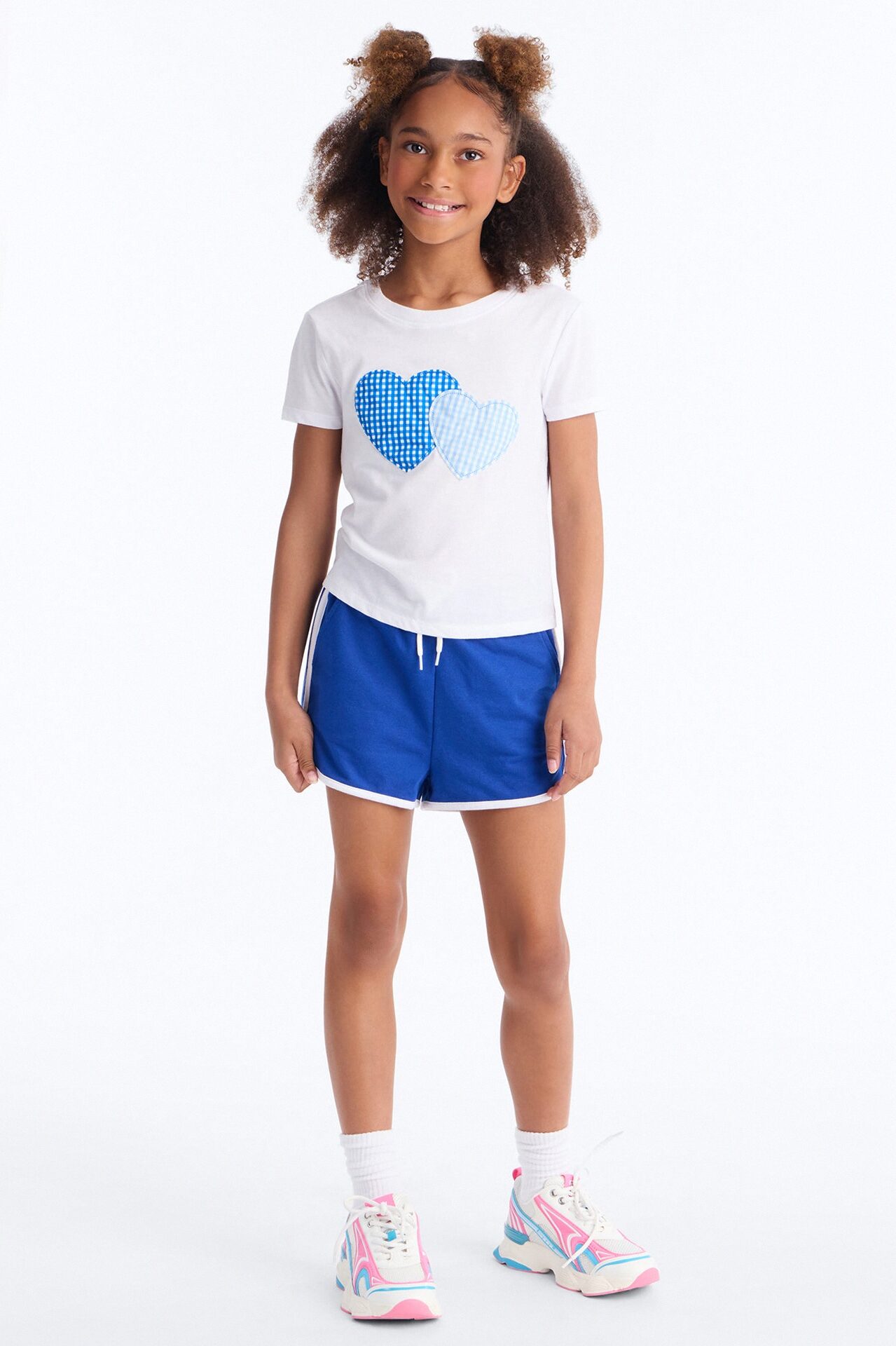 Mini Enjoying Every Moment Short Set - White/Blue