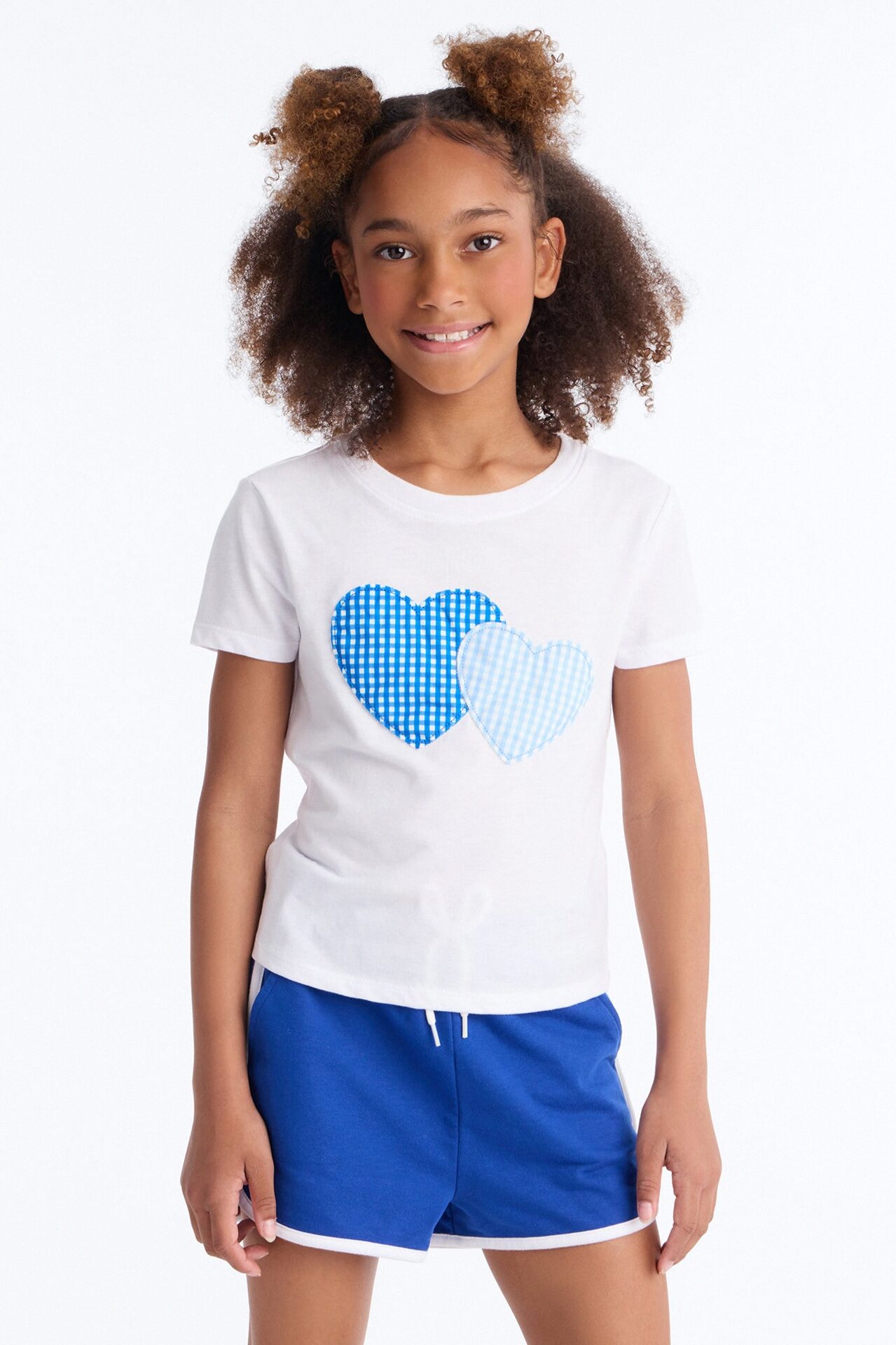 Mini Enjoying Every Moment Short Set - White/Blue
