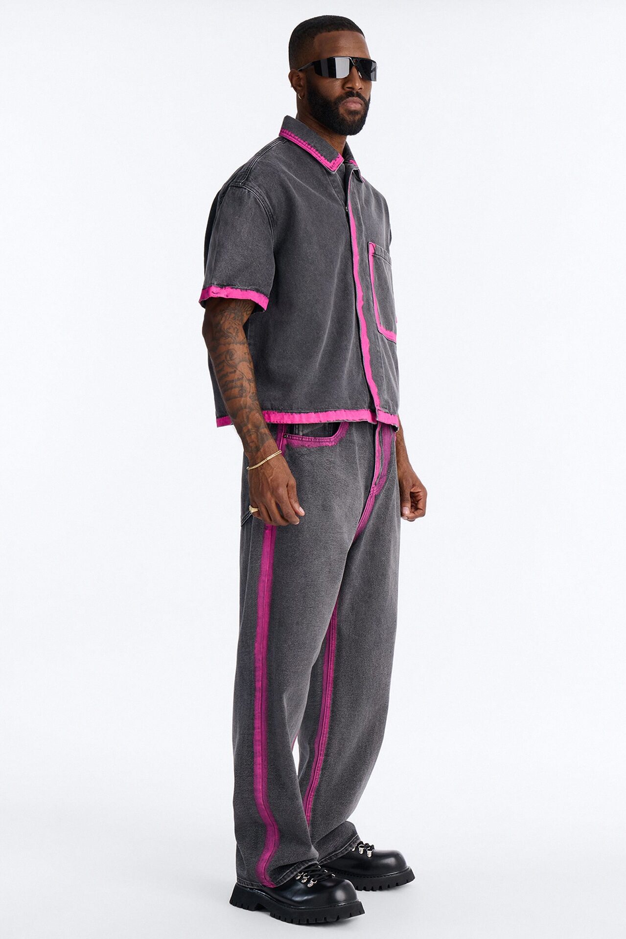 Baggy In My Aura Jeans - Black Wash