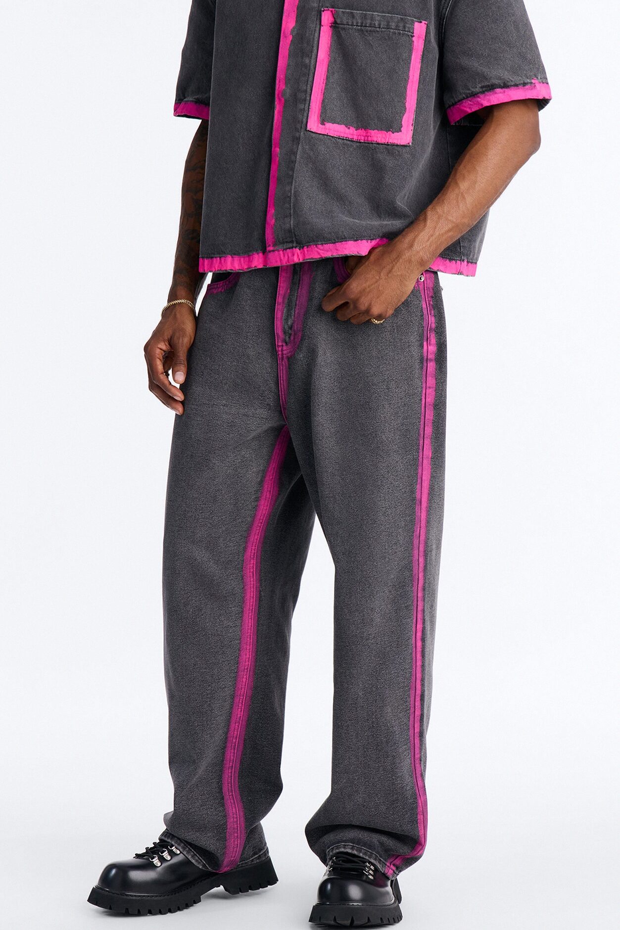 Baggy In My Aura Jeans - Black Wash