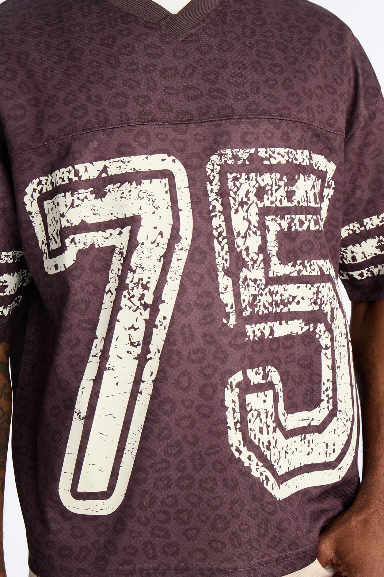 75 Short Sleeve Stripe Jersey - Brown
