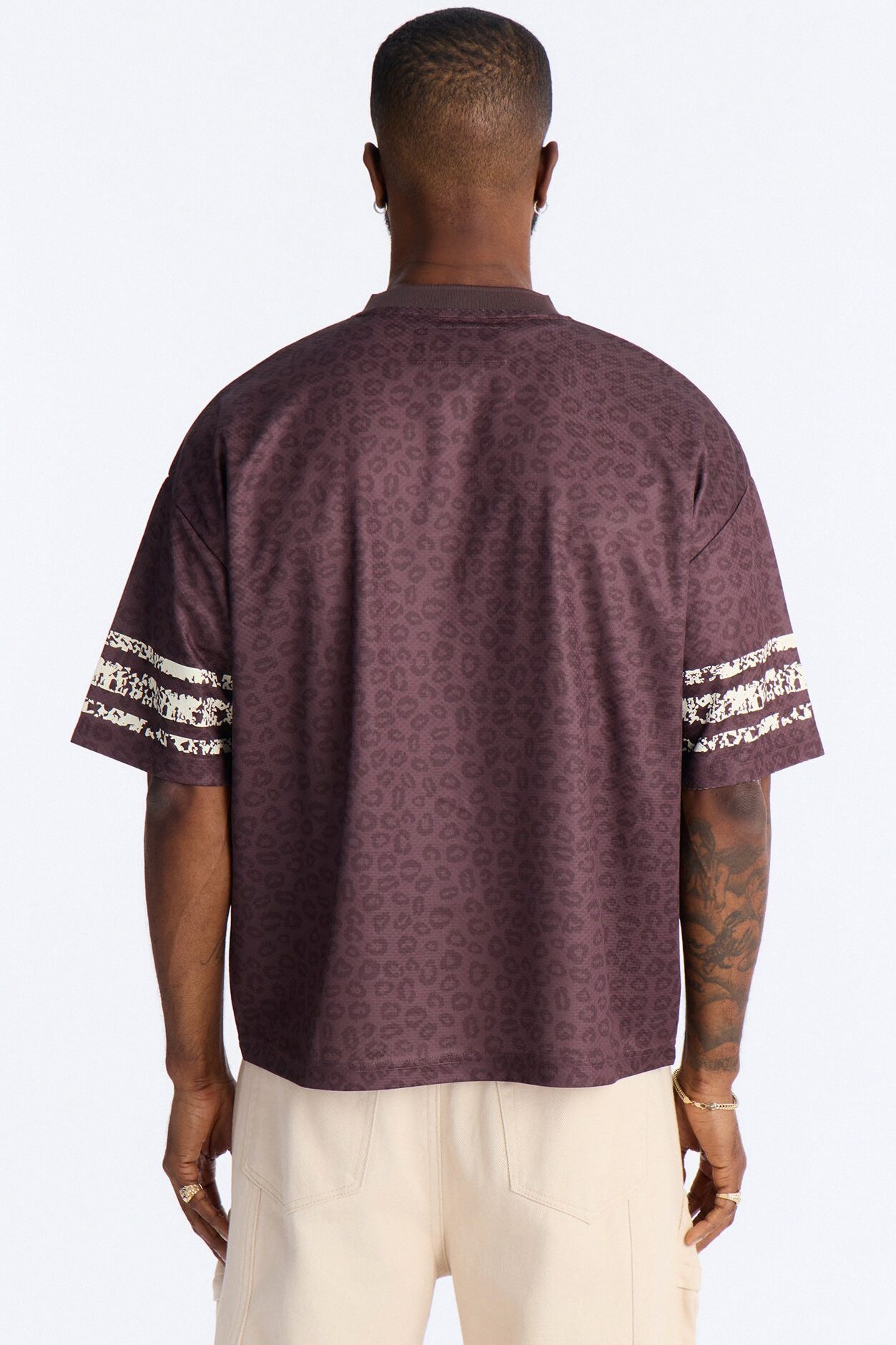 75 Short Sleeve Stripe Jersey - Brown