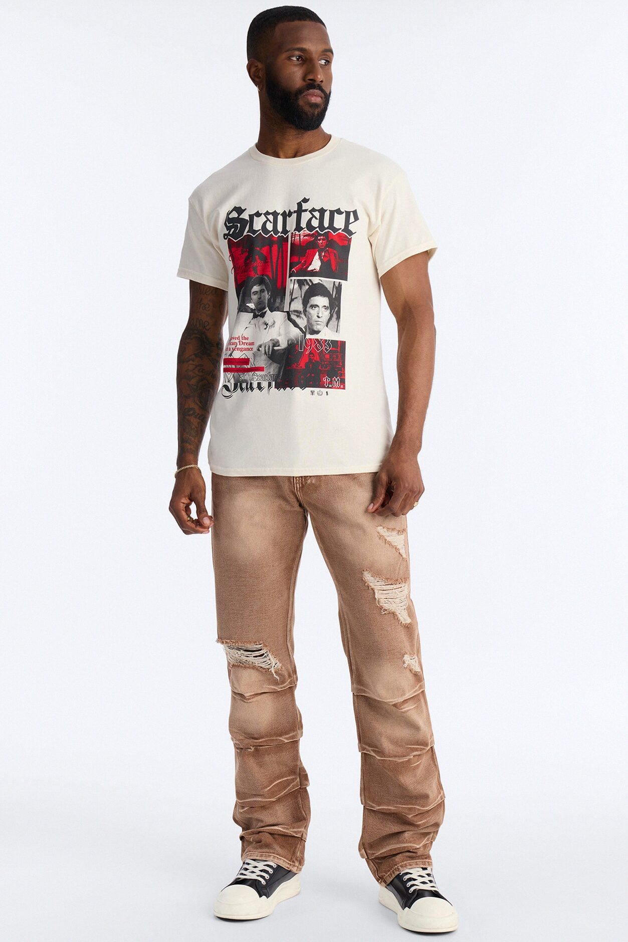 Straight Down The Street Ripped Jeans - Dark Brown